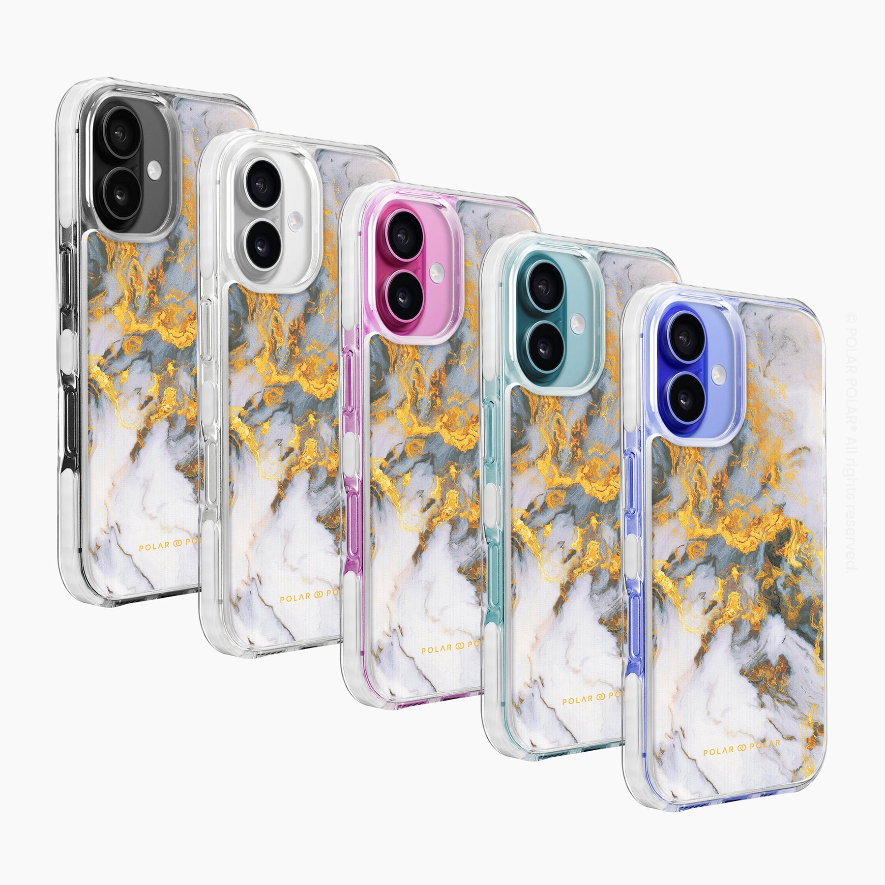 Mist Marble - iPhone 16 Plus Clear Bumper MagSafe Case