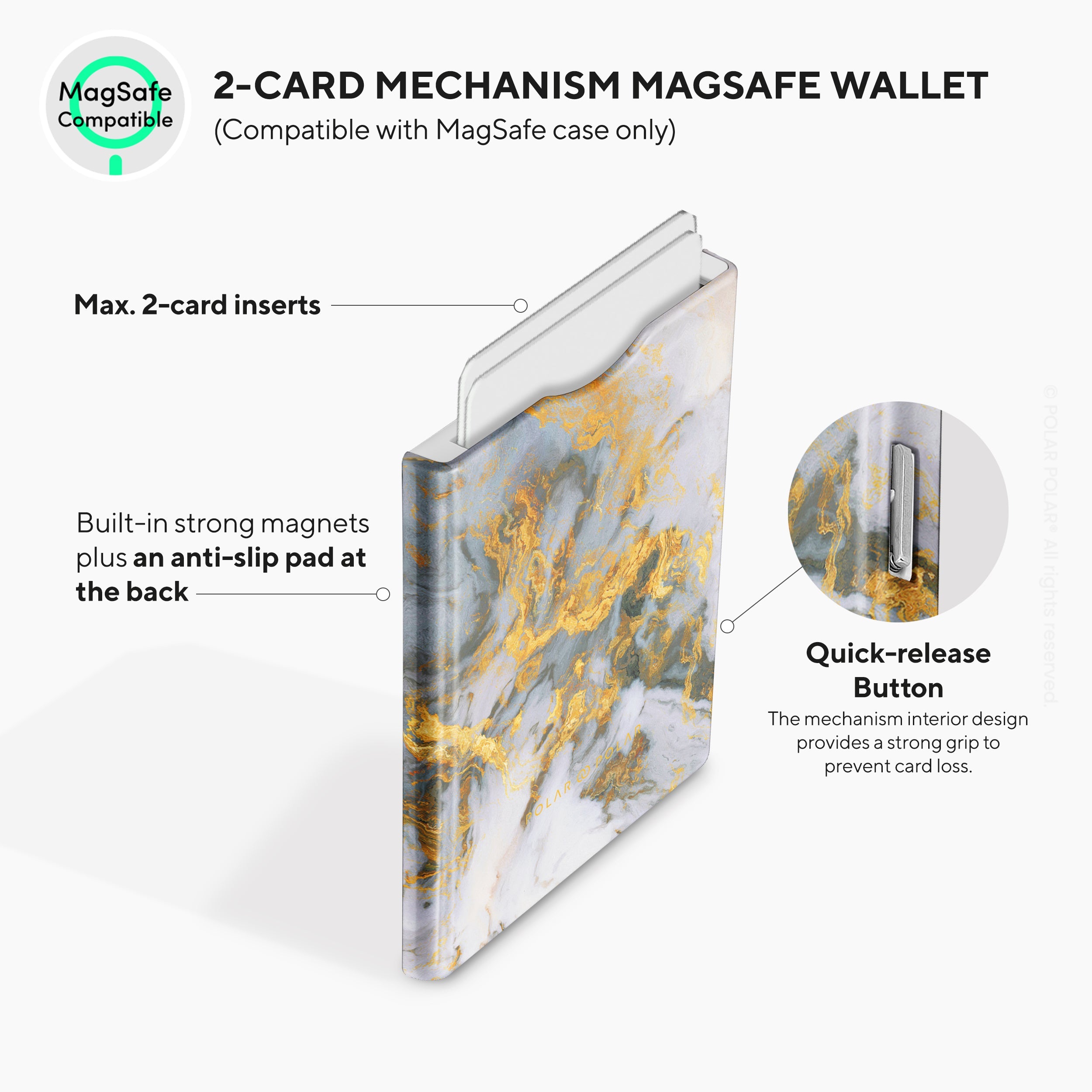 Mist Marble MagSafe Wallet