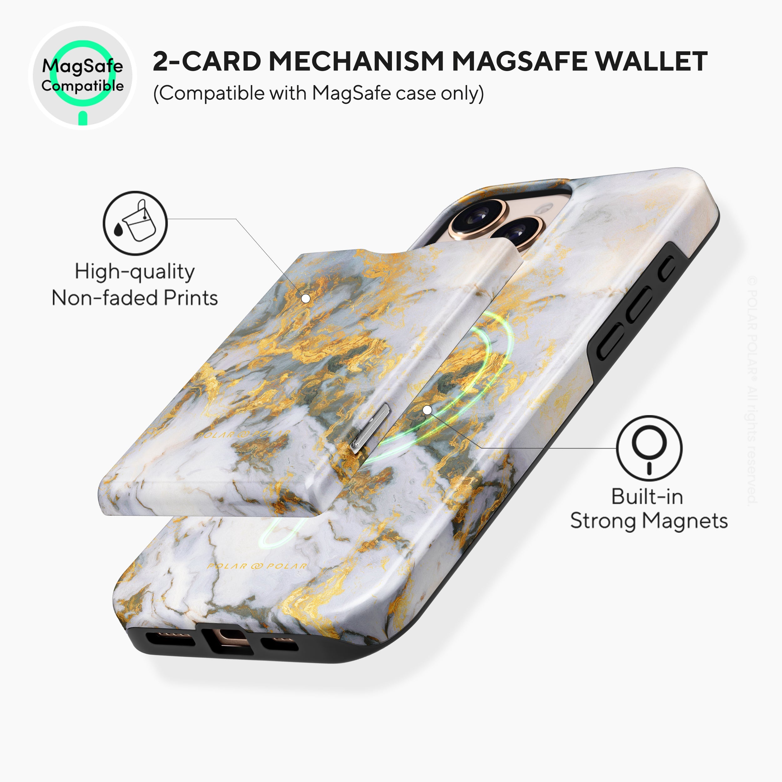 Mist Marble MagSafe Wallet