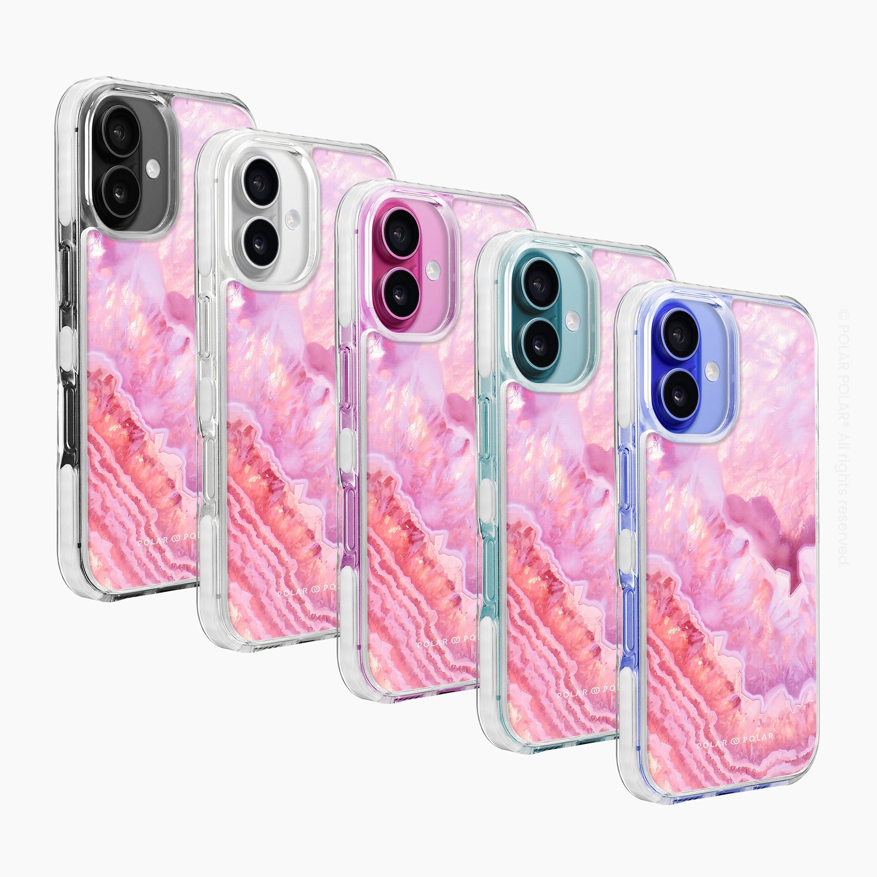 Misty Rose Coral - iPhone 16 Plus Clear Bumper MagSafe Case