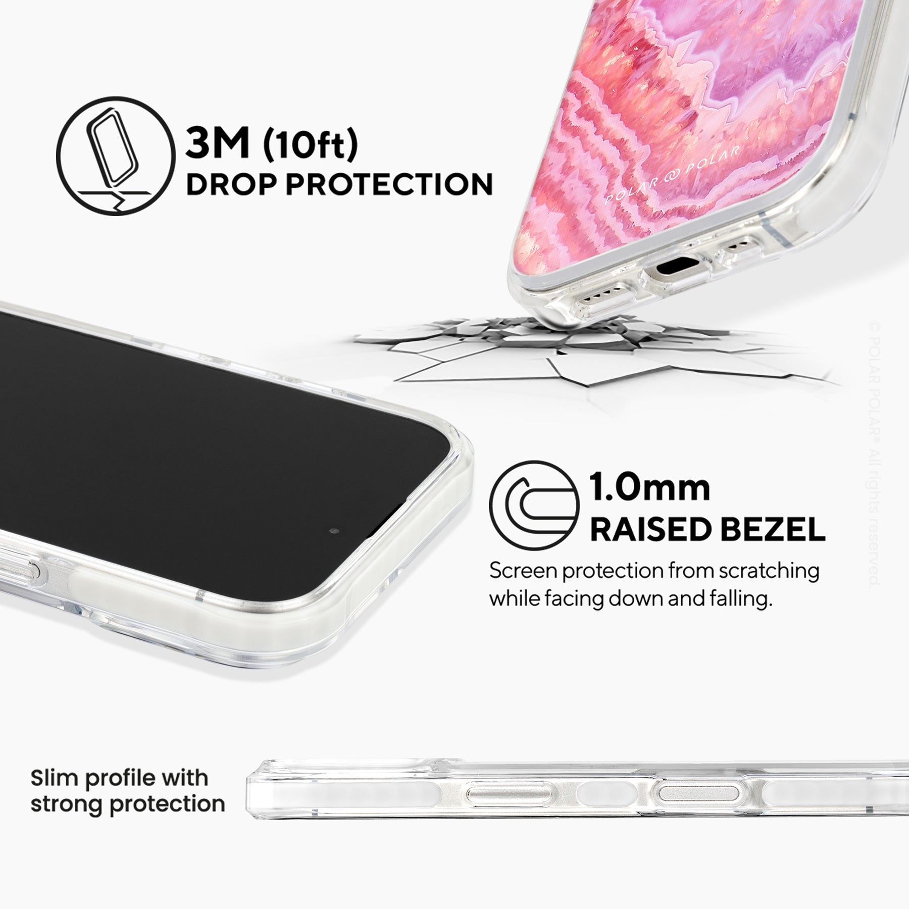 Misty Rose Coral - iPhone 16 Clear Bumper MagSafe Case