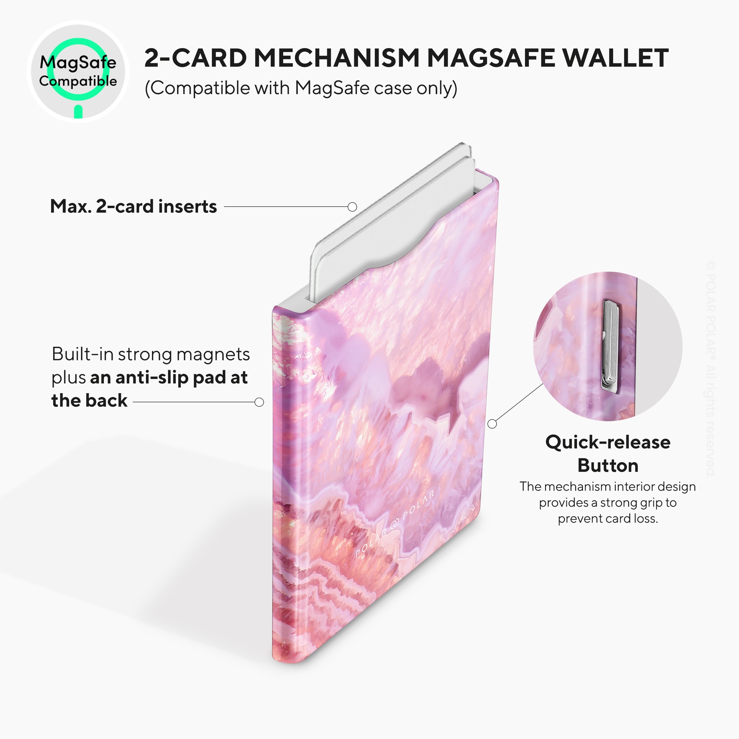 Misty Rose Coral MagSafe Wallet