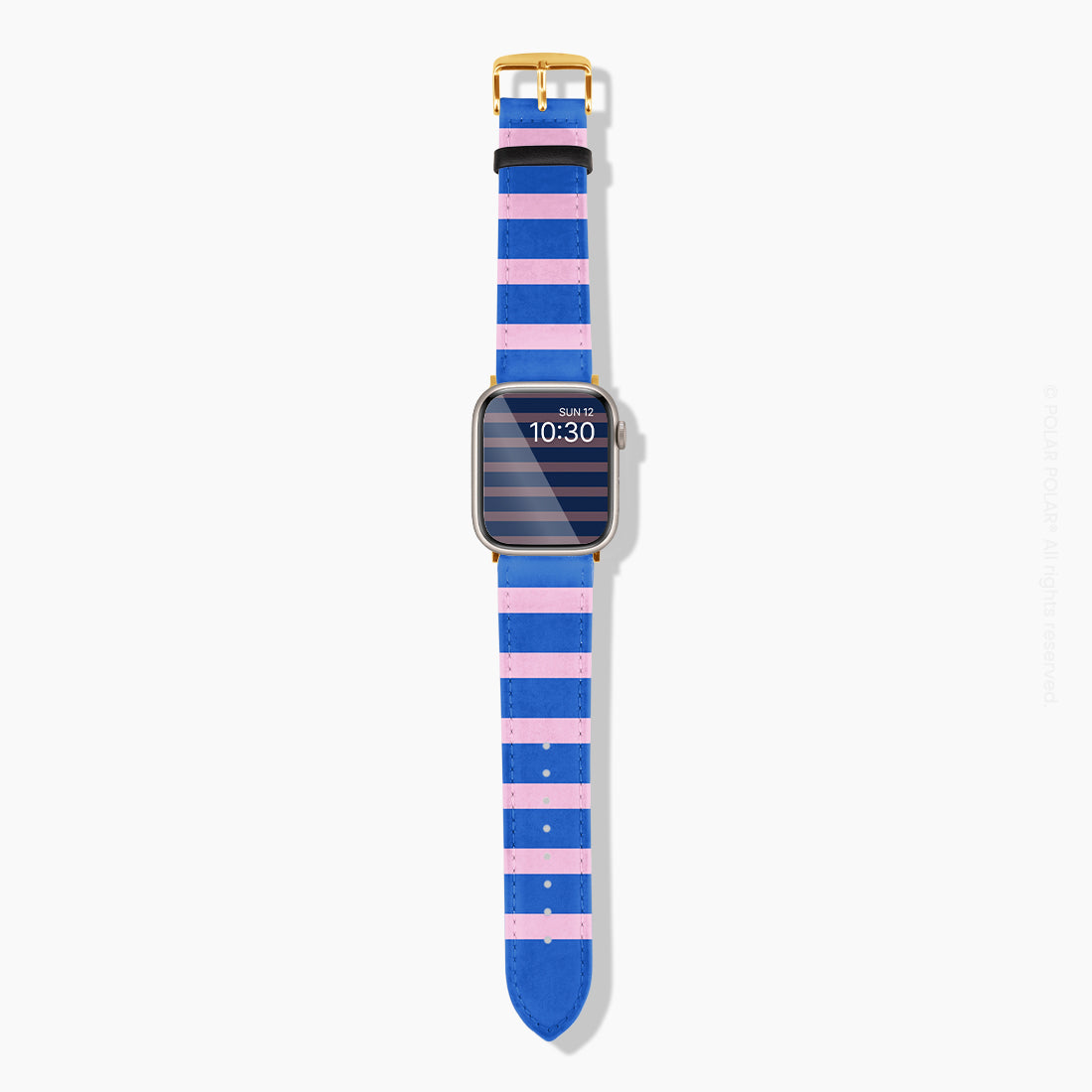 Navy Pink Stripe - Apple Watch Band