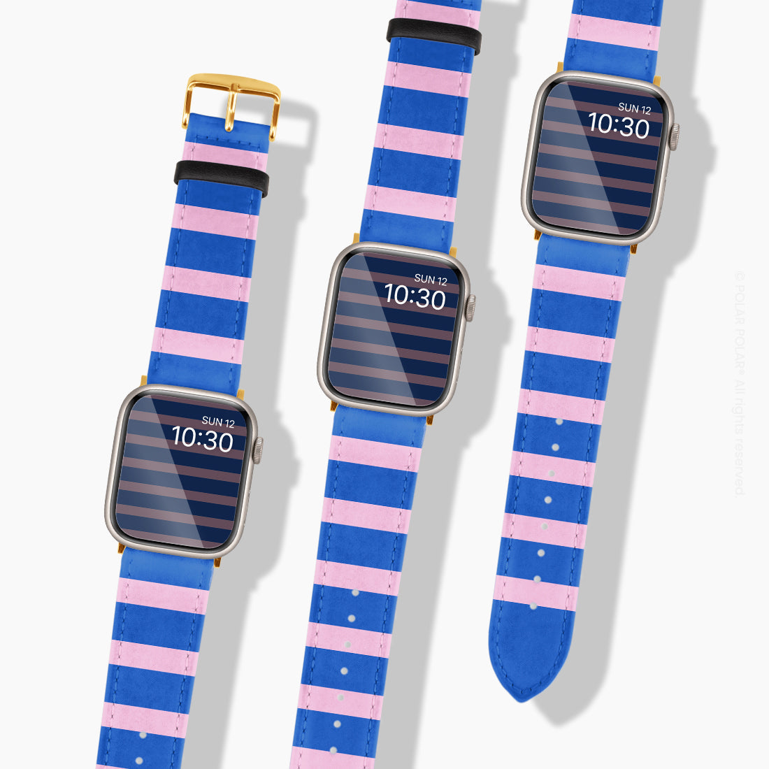 Navy Pink Stripe - Apple Watch Band