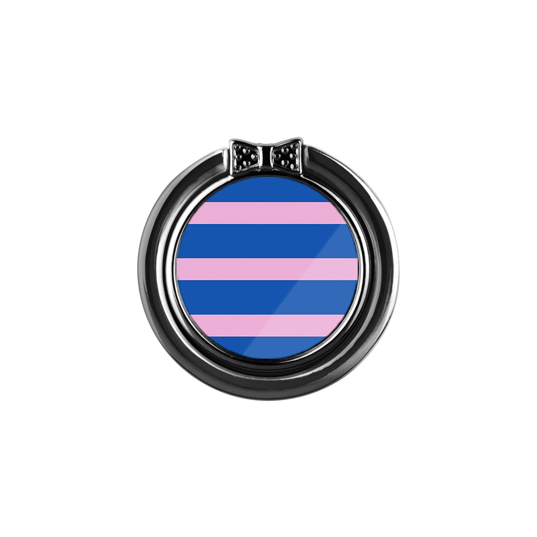Navy Pink Stripe Adhesive Phone Ring Holder