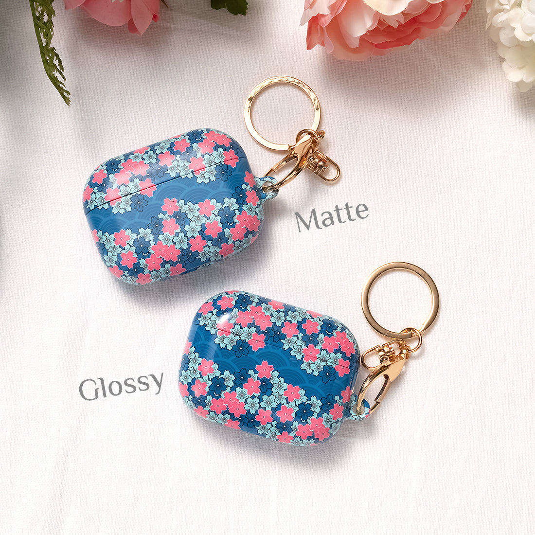 Navy Sakura Wave | AirPods Pro 3 Case