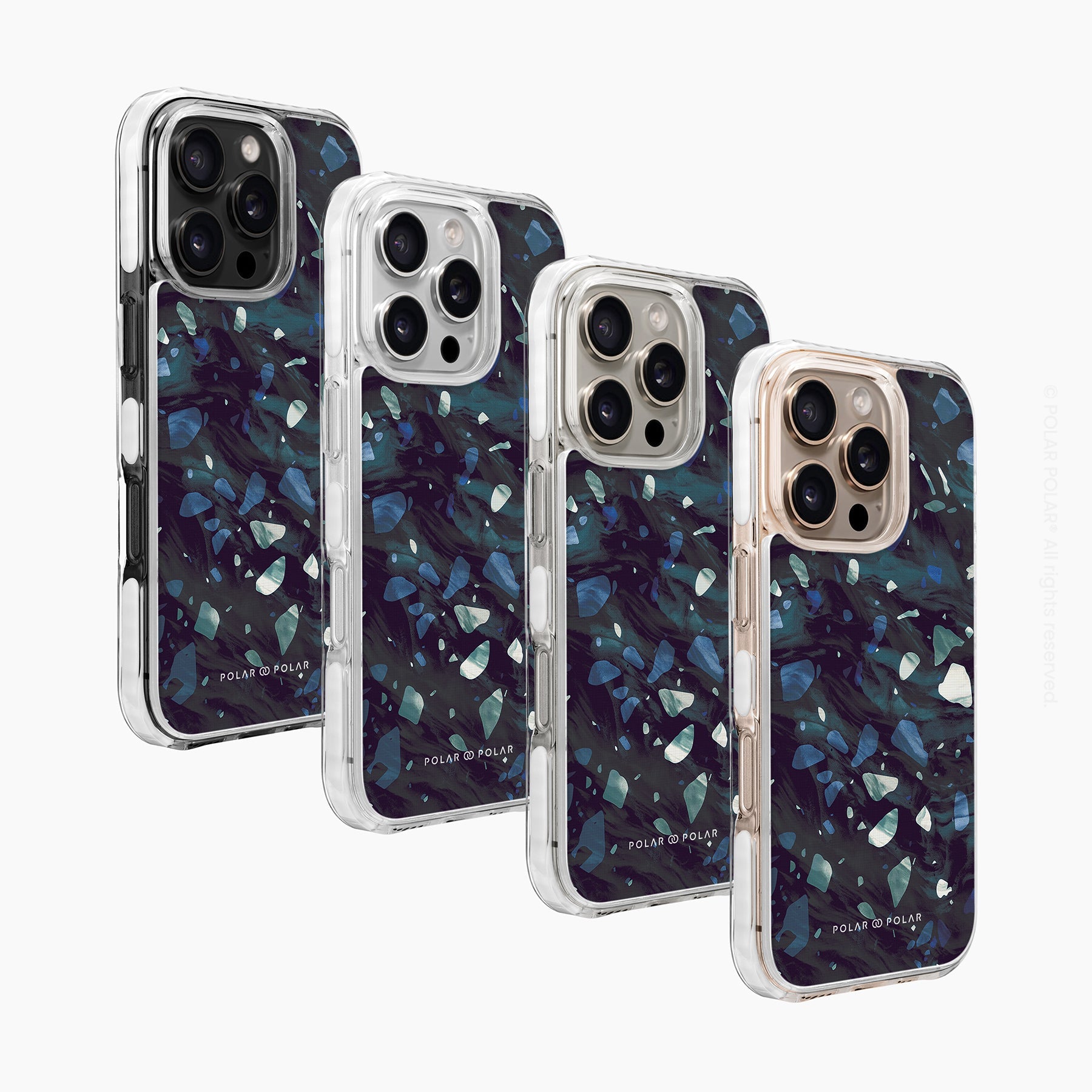 Nordic Terrazzo Gem - iPhone 16 Pro Max Clear Bumper MagSafe Case