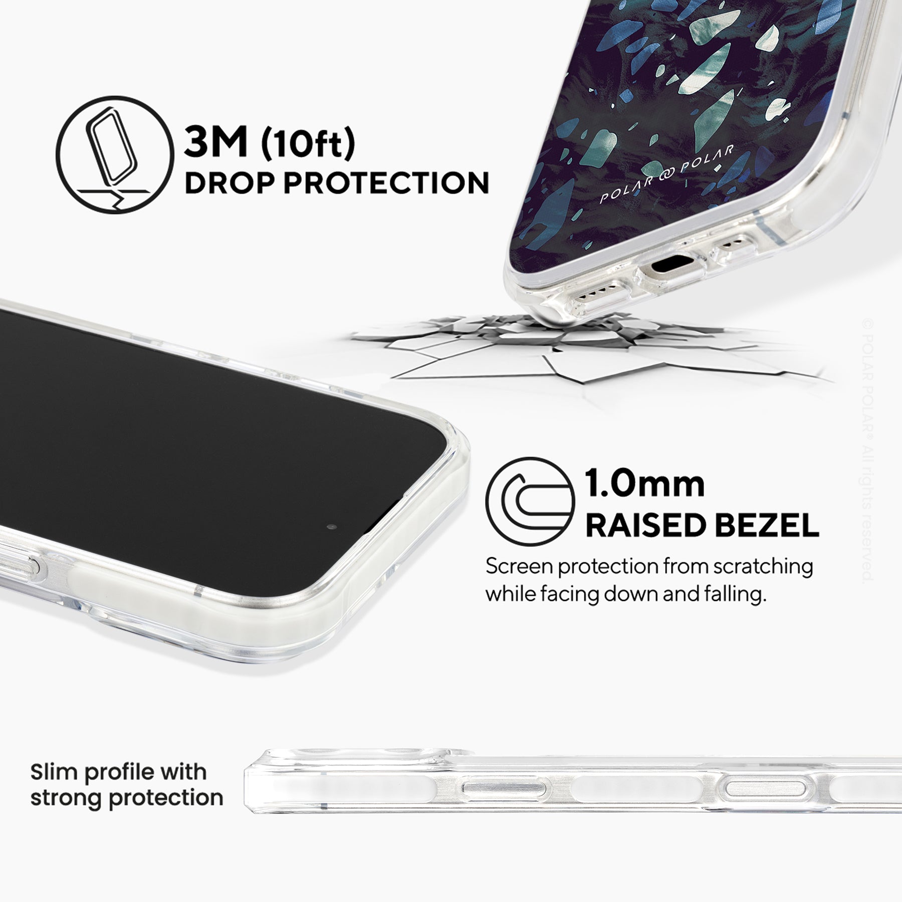 Nordic Terrazzo Gem - iPhone 16 Pro Max Clear Bumper MagSafe Case