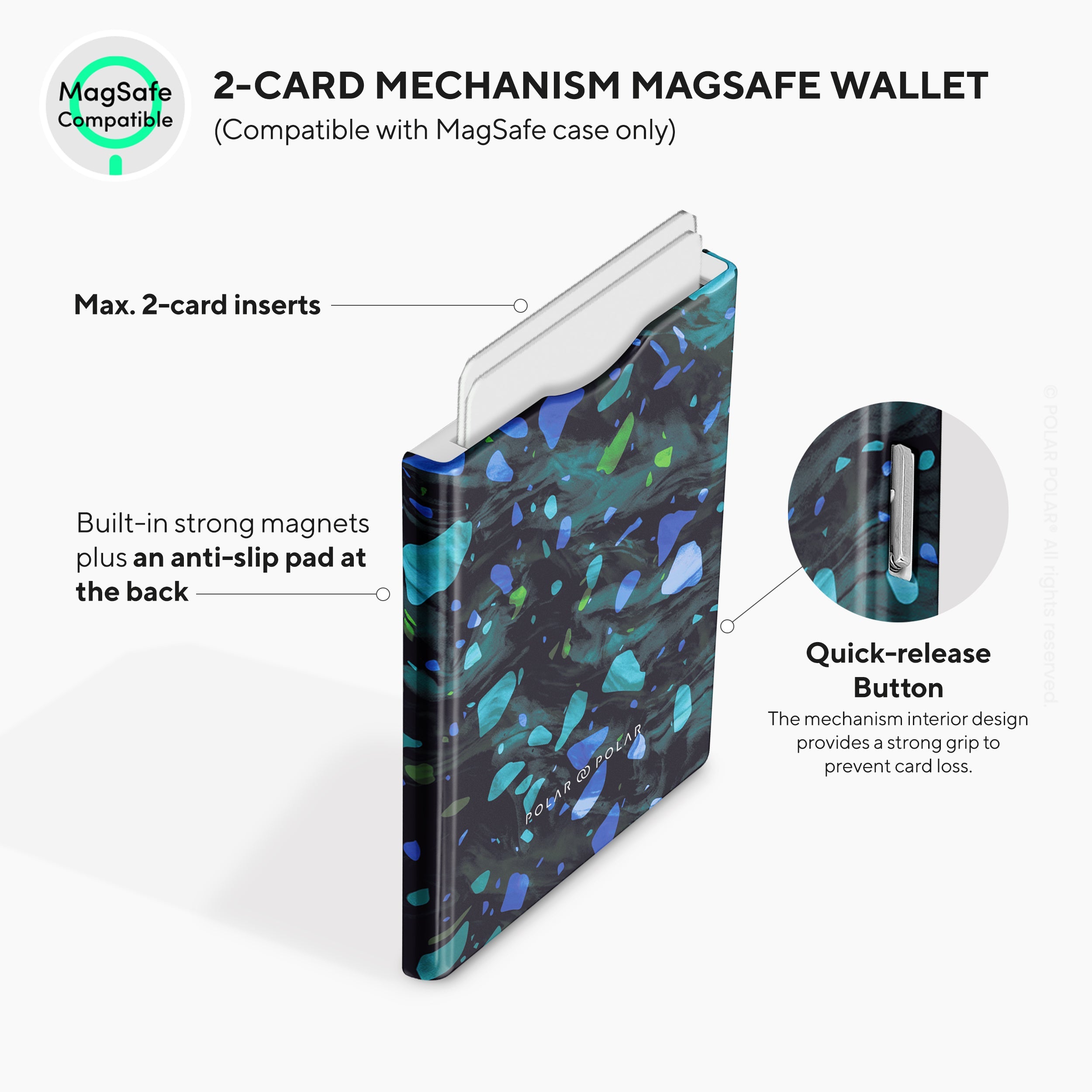 Ocean Terrazzo Gem MagSafe Wallet