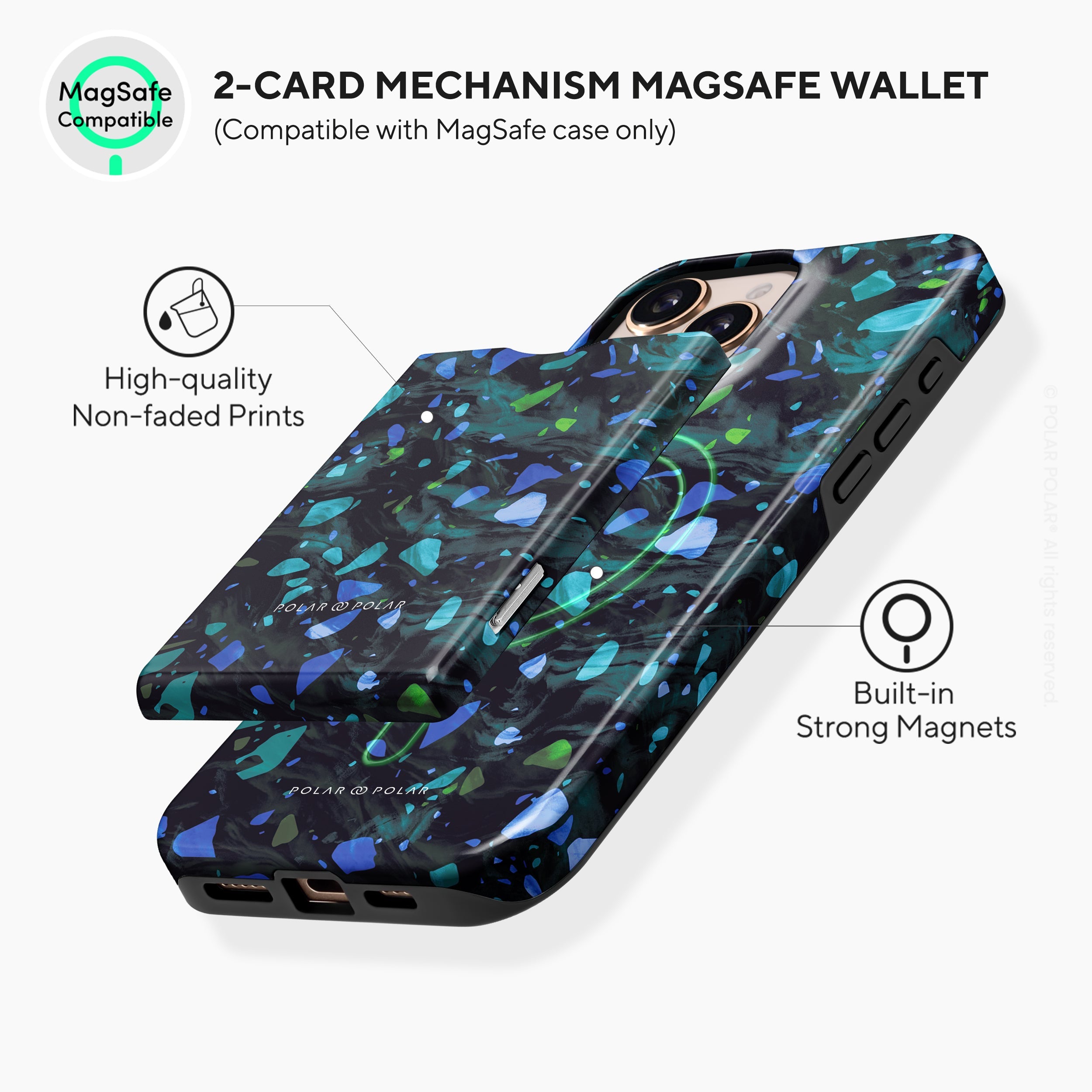 Ocean Terrazzo Gem MagSafe Wallet
