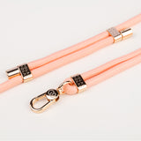 Peach Pink Crossbody Phone Strap with Card