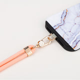 Peach Pink Crossbody Phone Strap with Card