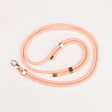 Peach Pink Crossbody Phone Strap with Card