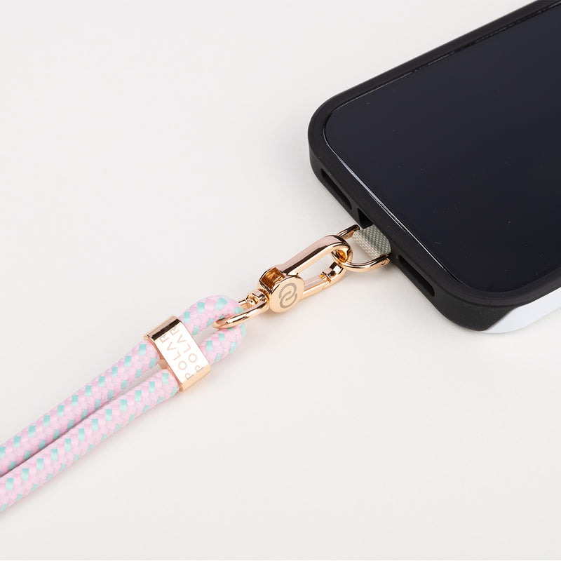 Pink Lake Crossbody Phone Strap with Card