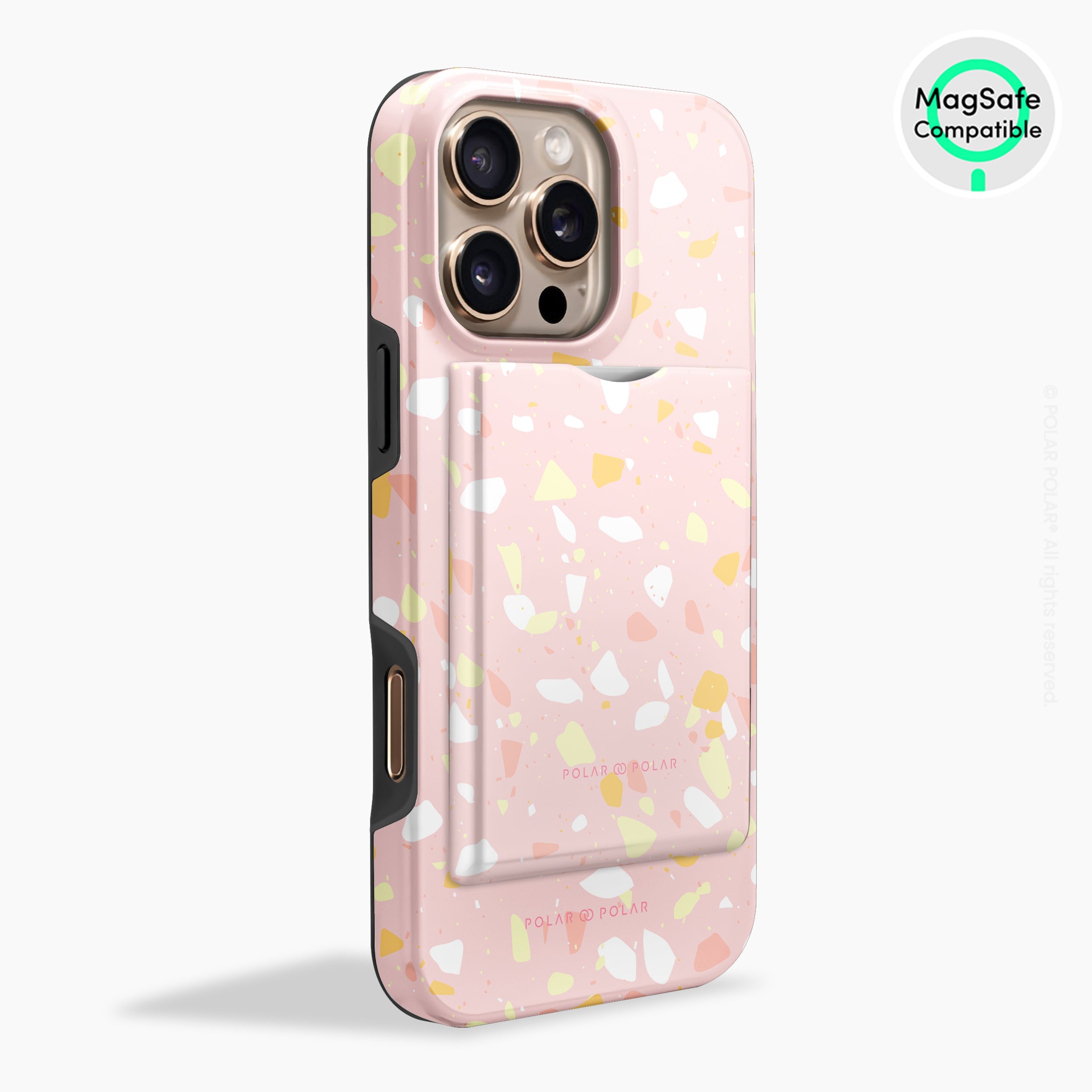 Pink Peony Terrazzo MagSafe Wallet