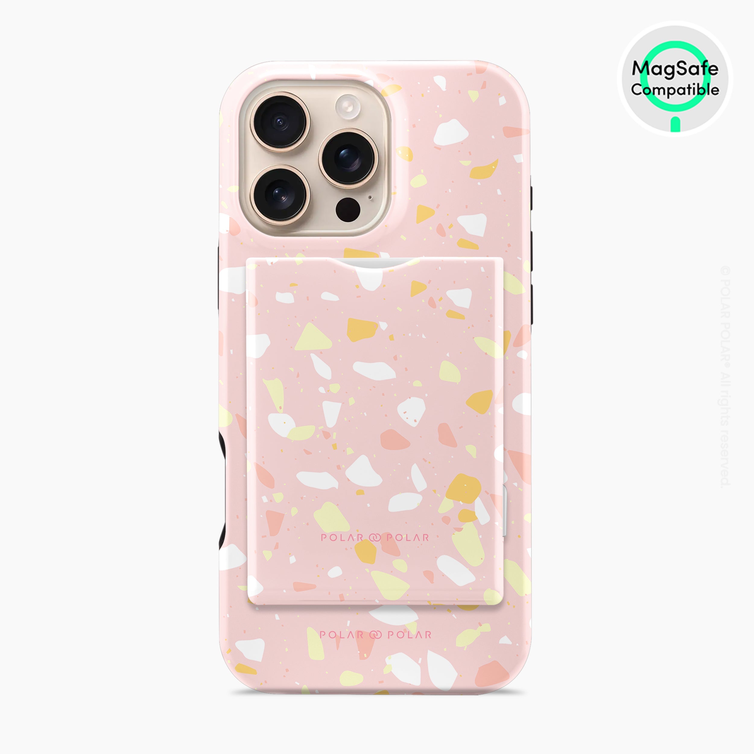 Pink Peony Terrazzo MagSafe Wallet