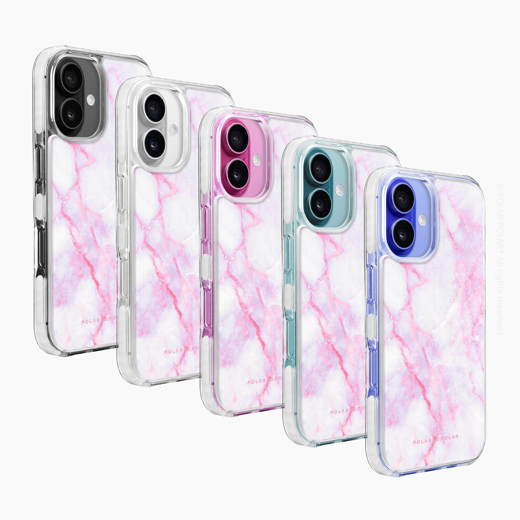 Pink White - iPhone 16 Clear Bumper MagSafe Case