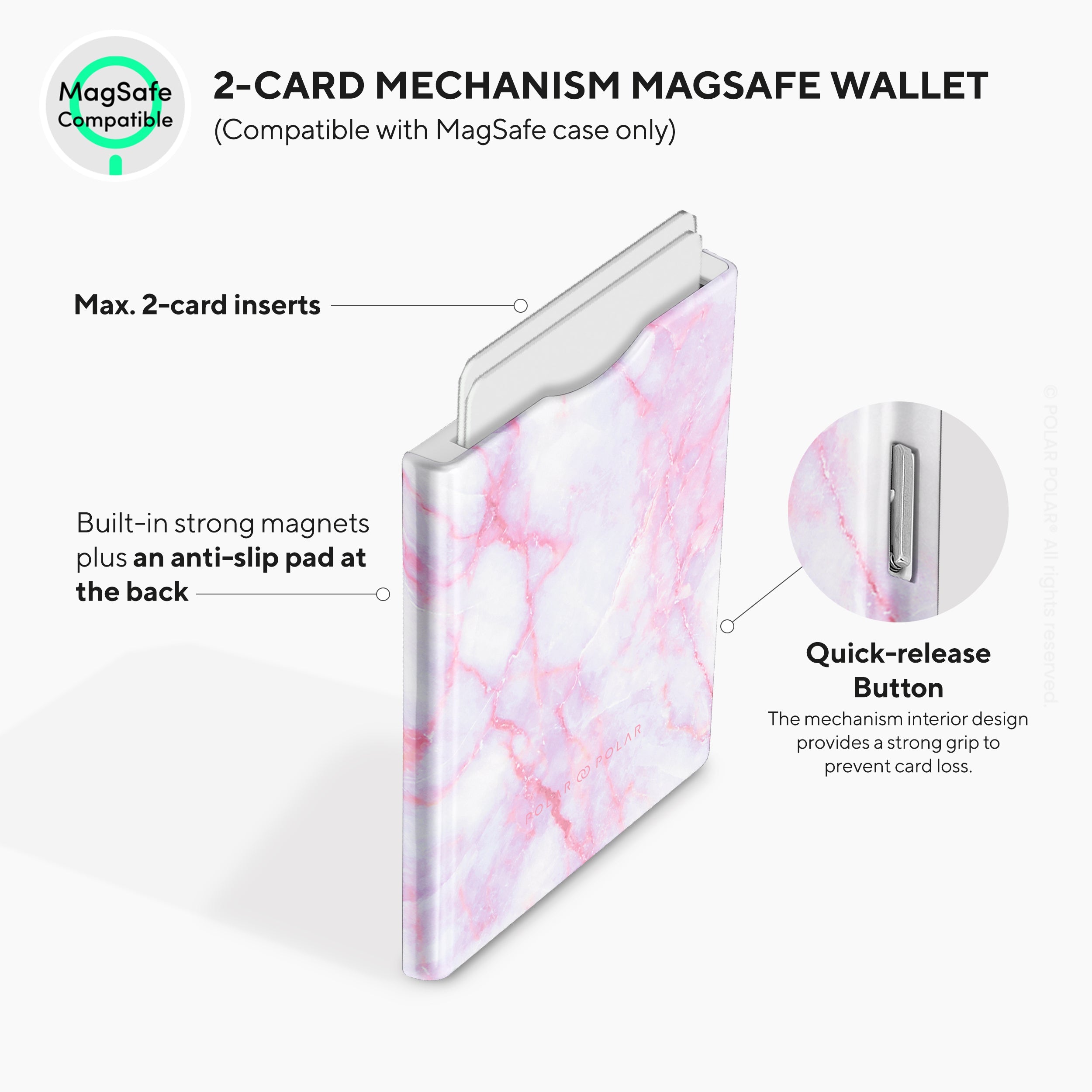 Pink White MagSafe Wallet