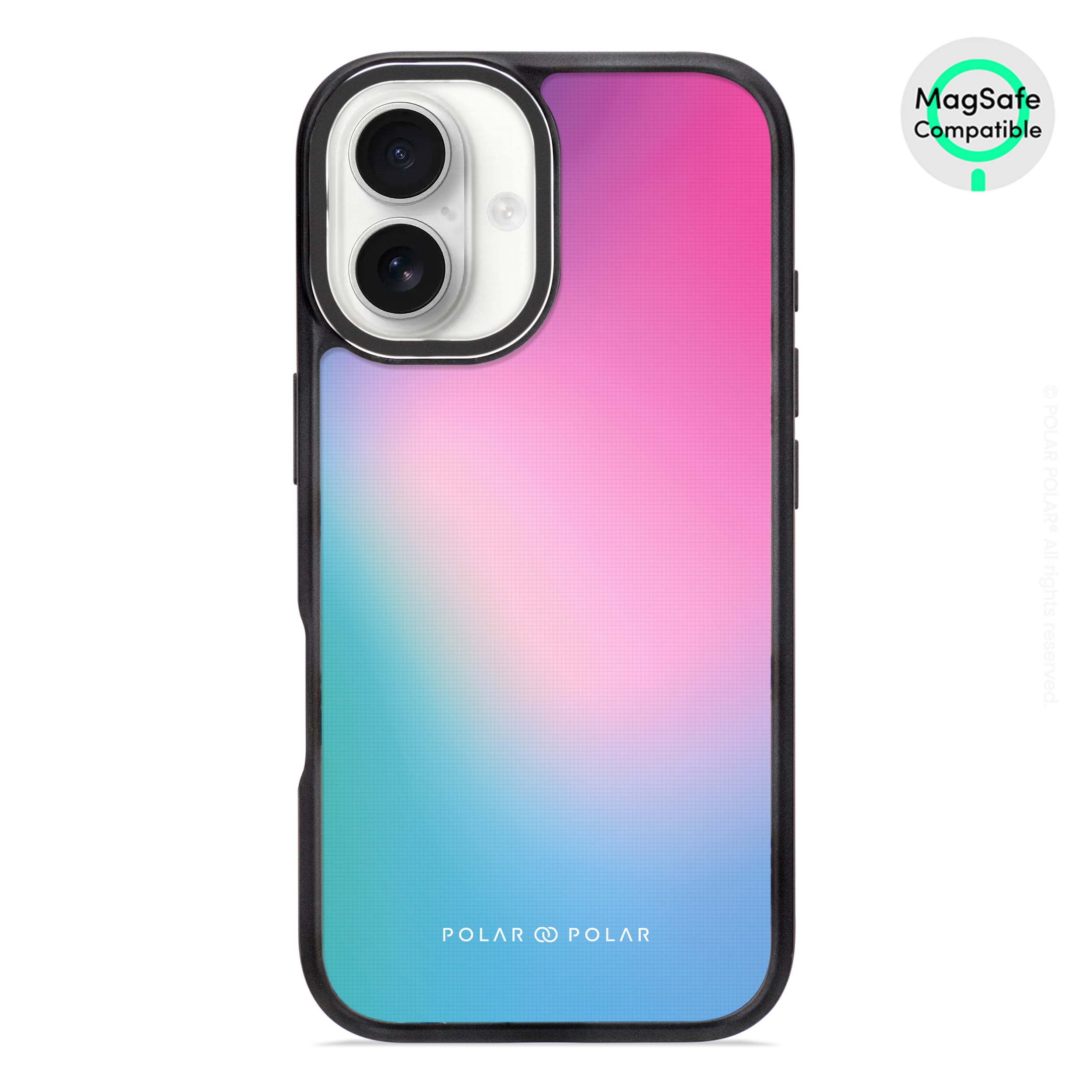 Polar Light - iPhone 16 Frosted Black Bumper MagSafe Case
