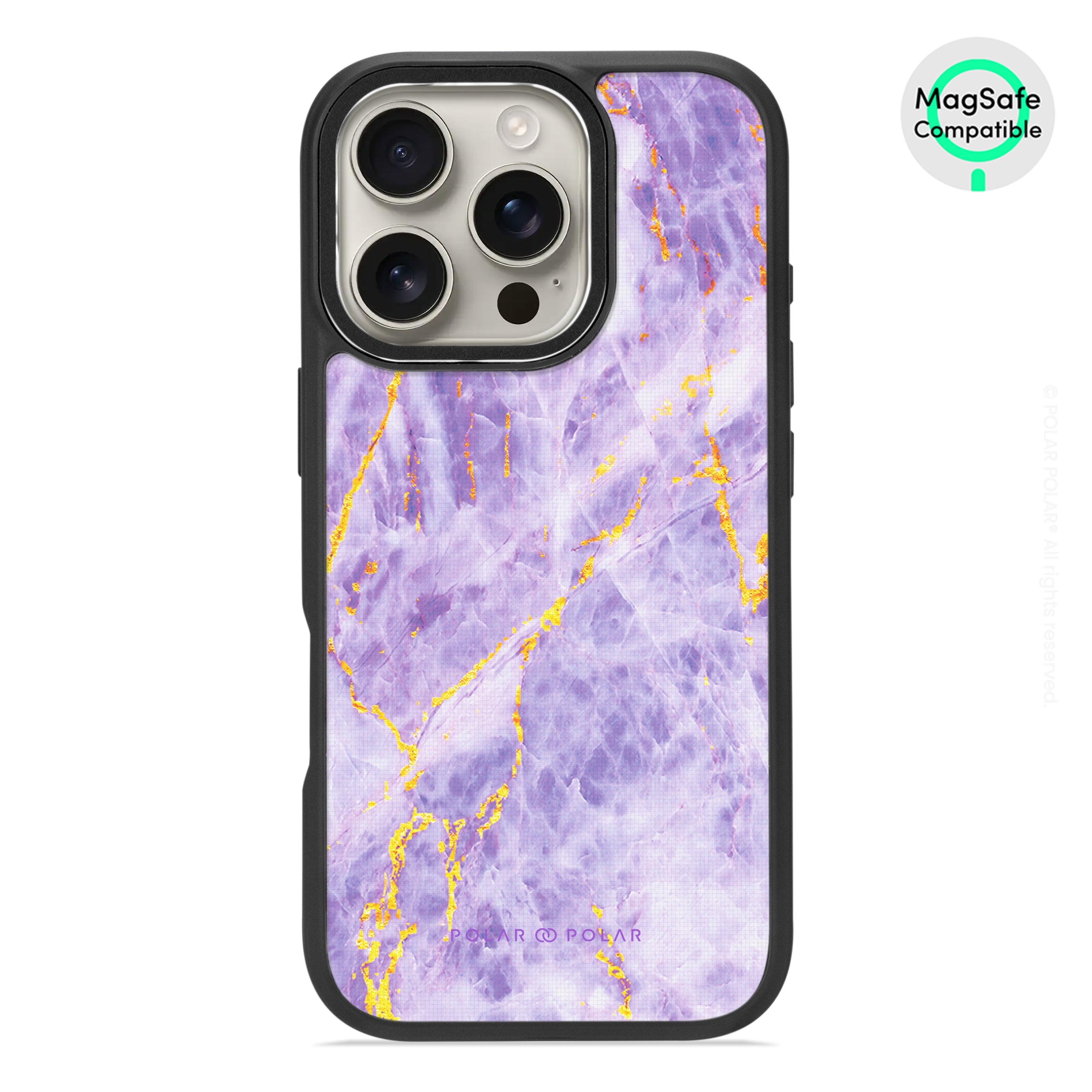 Princess Purple - iPhone 16 Pro Frosted Black Bumper MagSafe Case