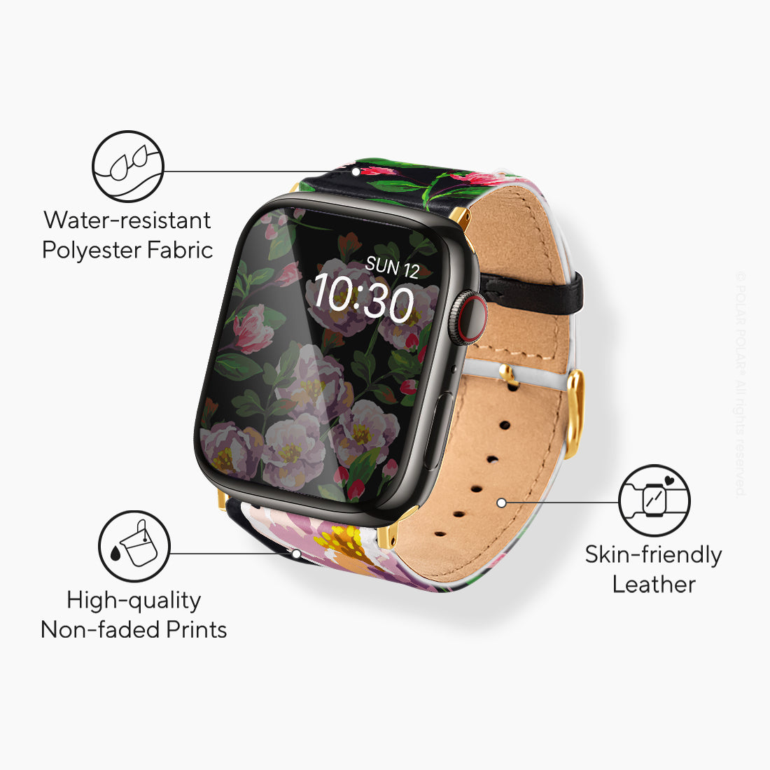 Purple Camellias - Apple Watch Band