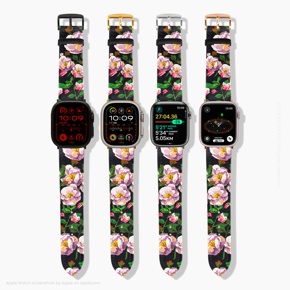 Purple Camellias - Apple Watch Band