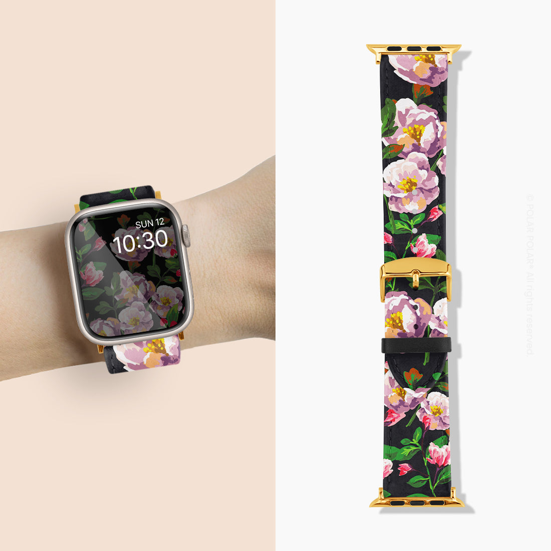 Purple Camellias - Apple Watch Band