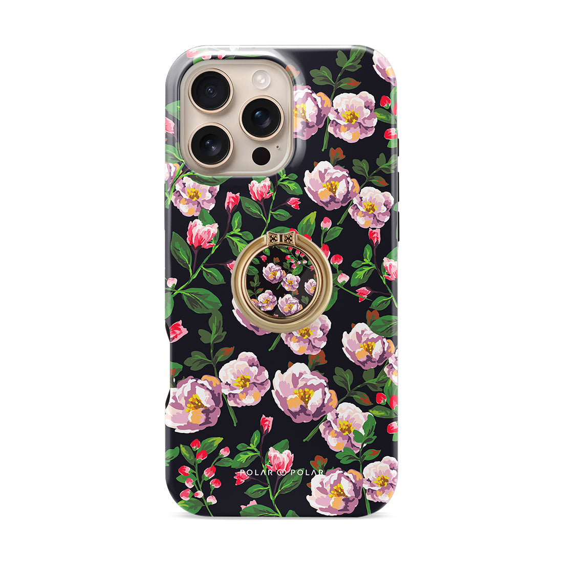 Purple Camellias Adhesive Phone Ring Holder