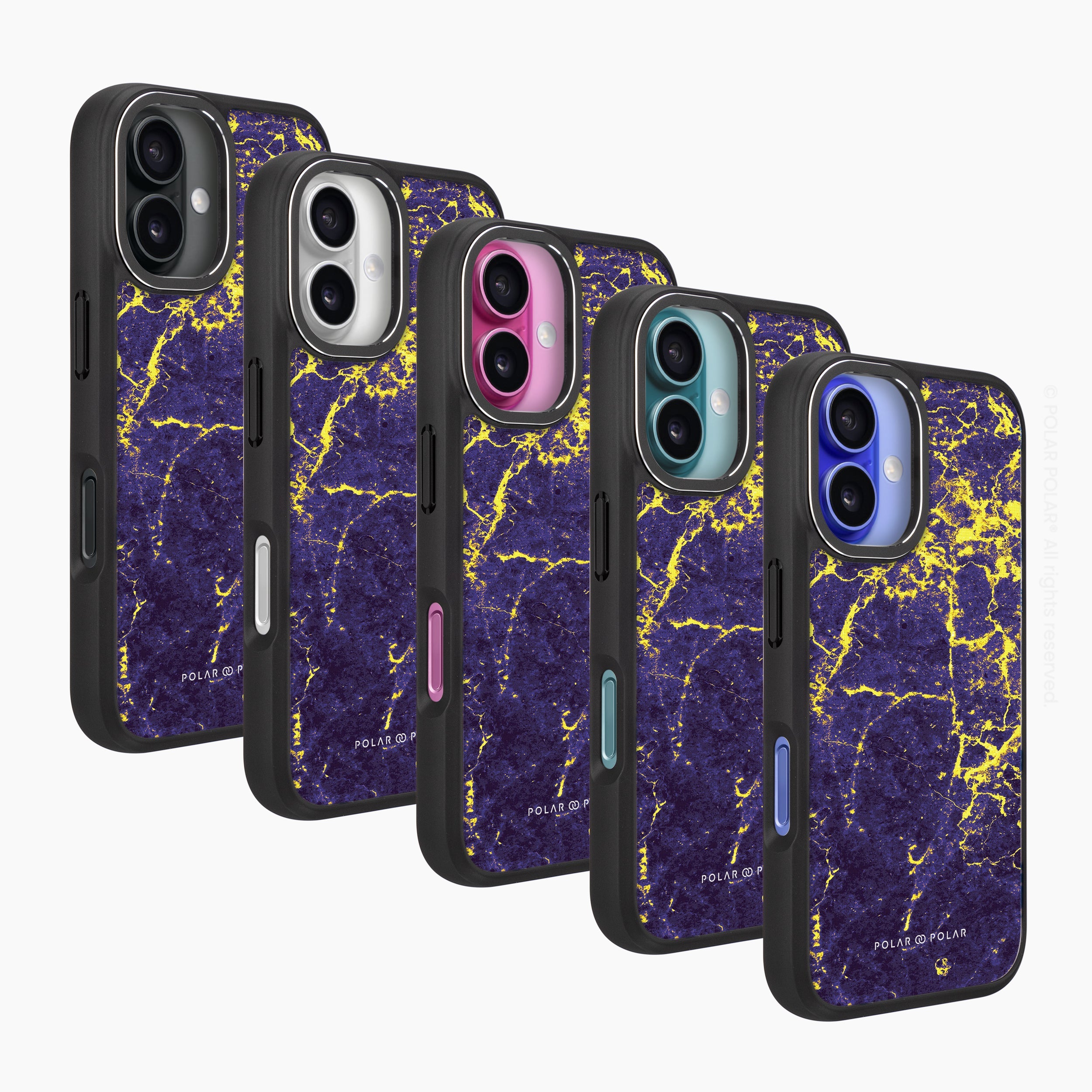 Purple Night - iPhone 16 Pro Frosted Black Bumper MagSafe Case