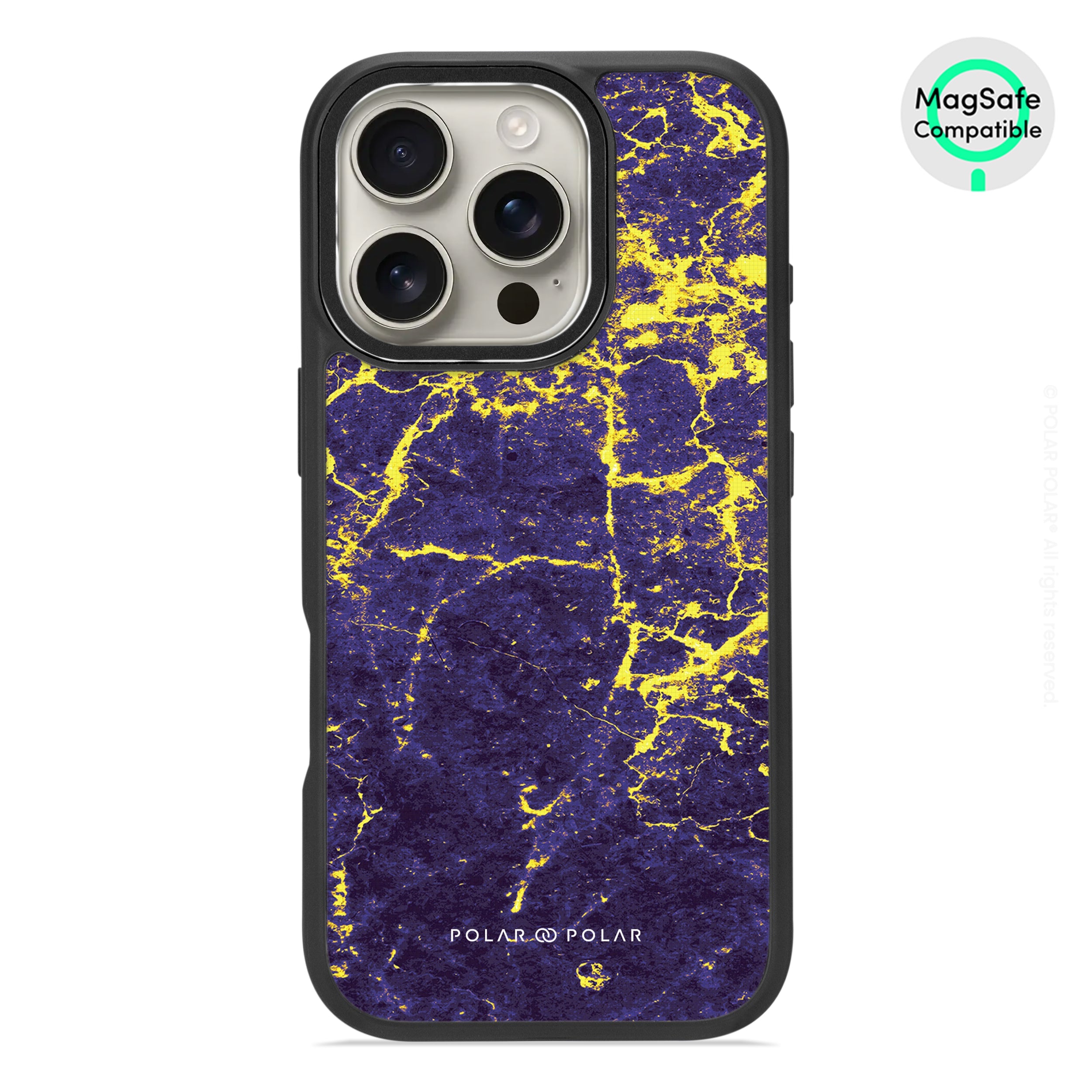 Purple Night - iPhone 16 Pro Frosted Black Bumper MagSafe Case