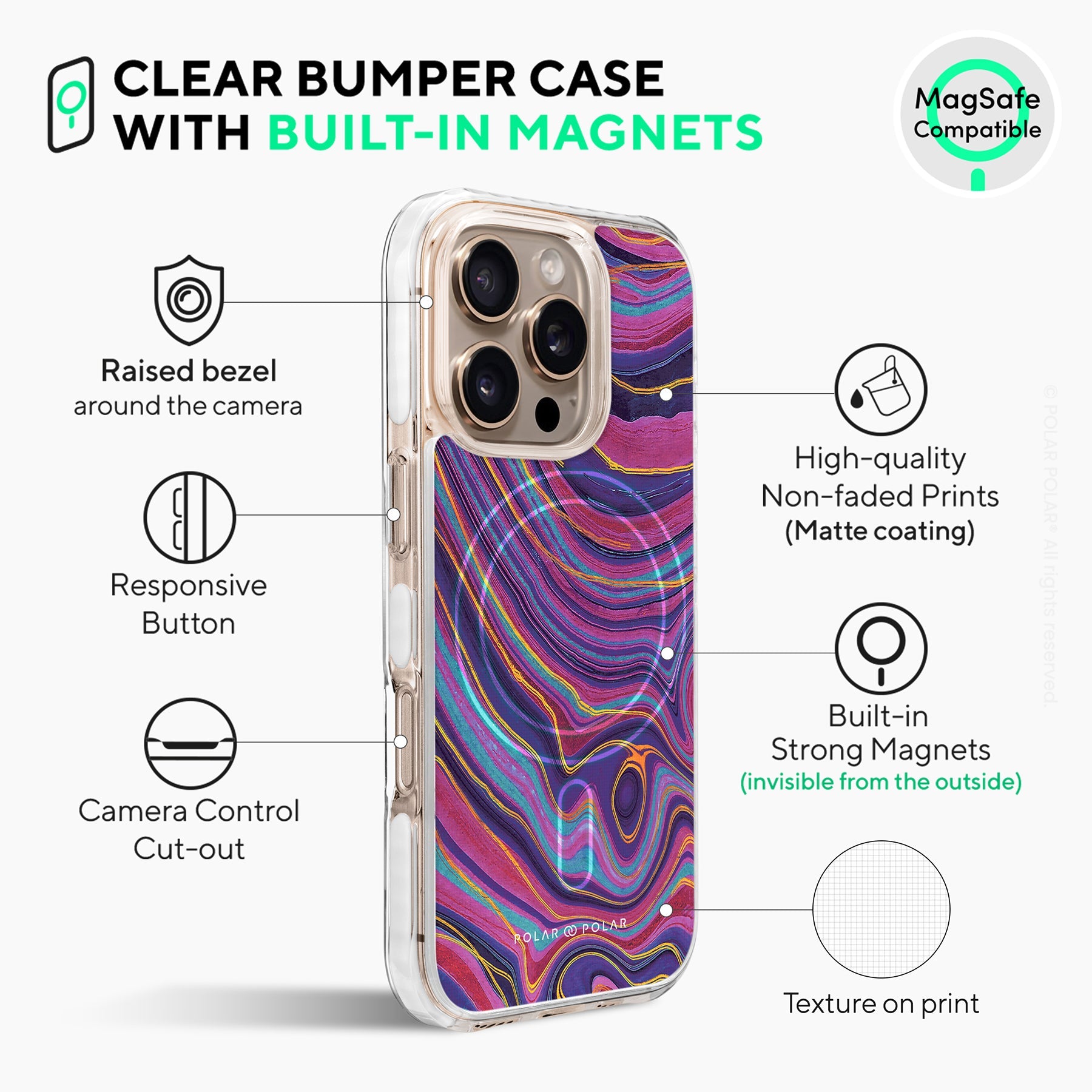 Rhythm in the Desert - iPhone 16 Pro Clear Bumper MagSafe Case