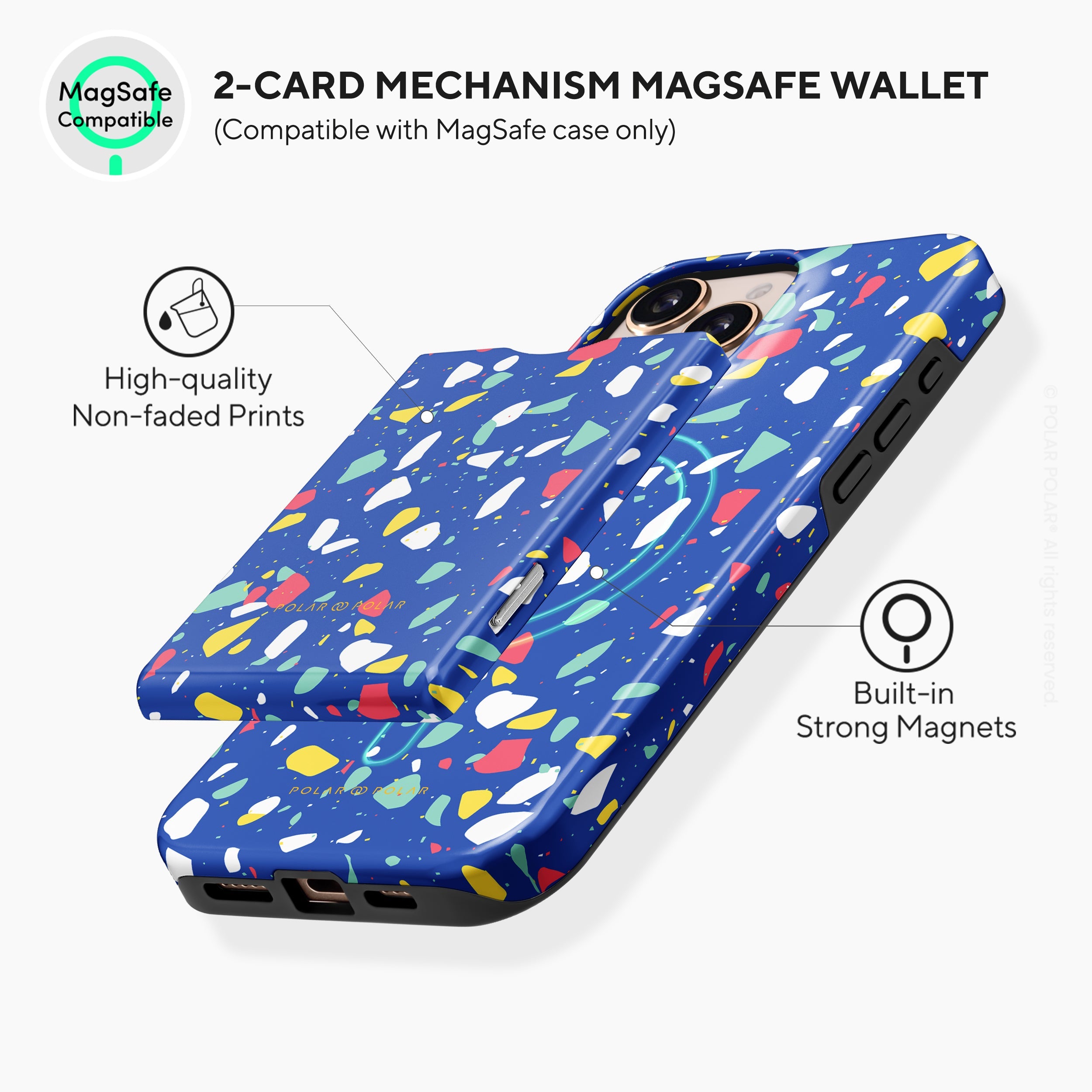 Royal Blue Terrazzo MagSafe Wallet