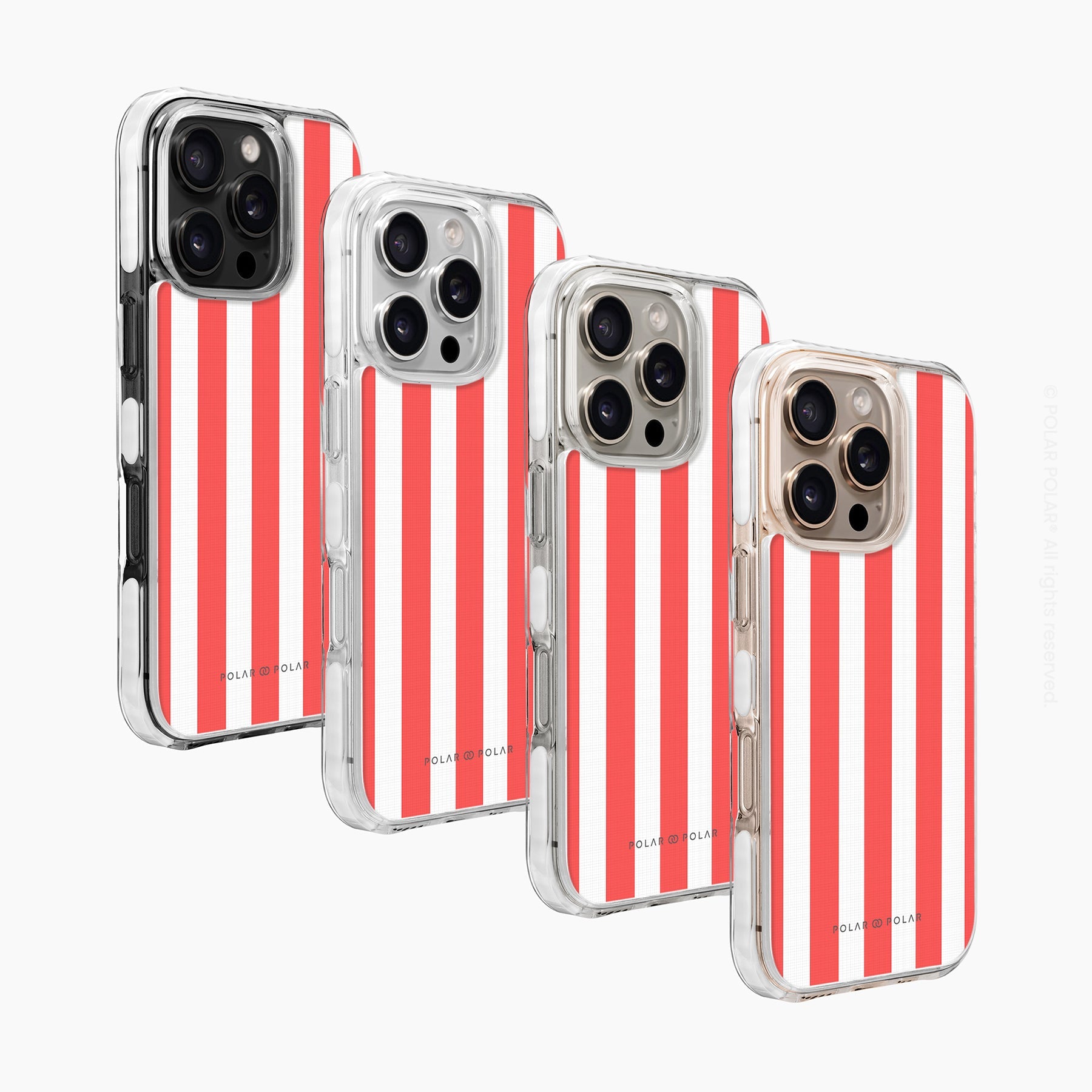 Scarlet Stripe - iPhone 16 Pro Max Clear Bumper MagSafe Case