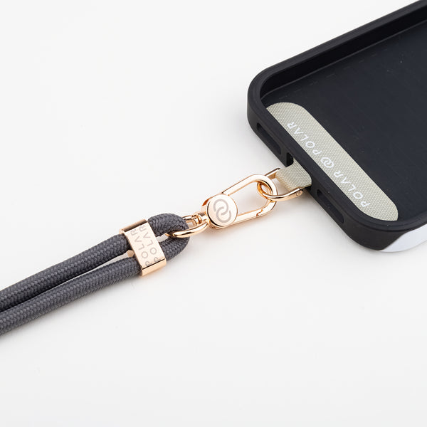 Space Grey Crossbody Phone Strap with Card