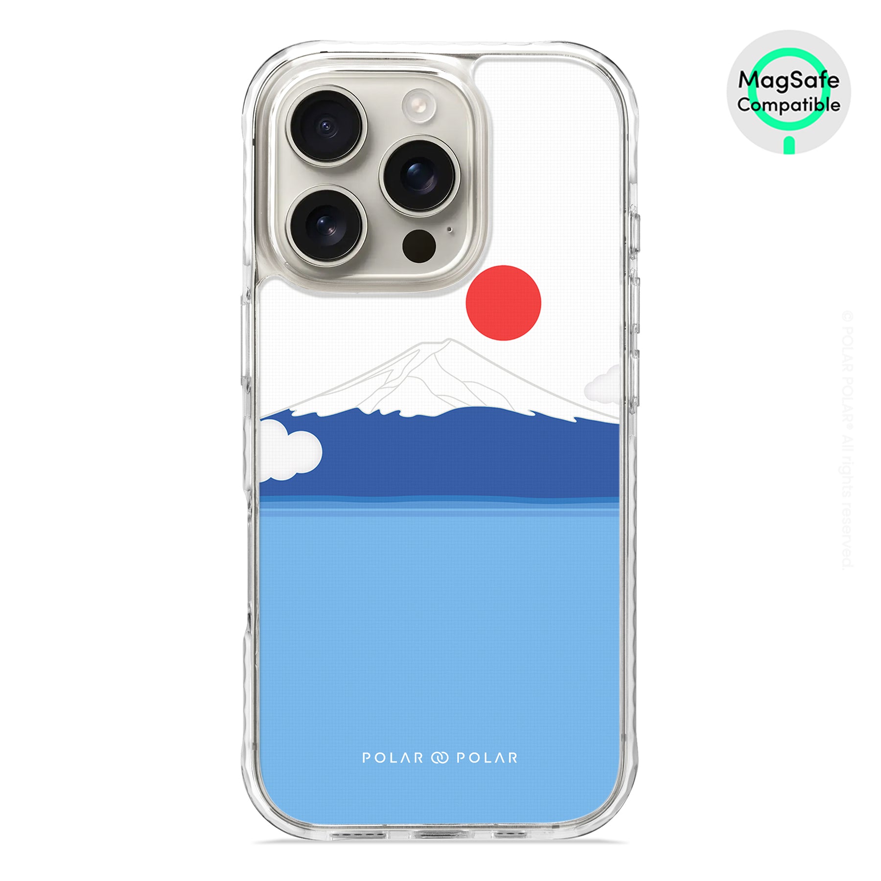 夏の富士山 - iPhone 16 Pro 透明邊防摔 MagSafe 手機殼