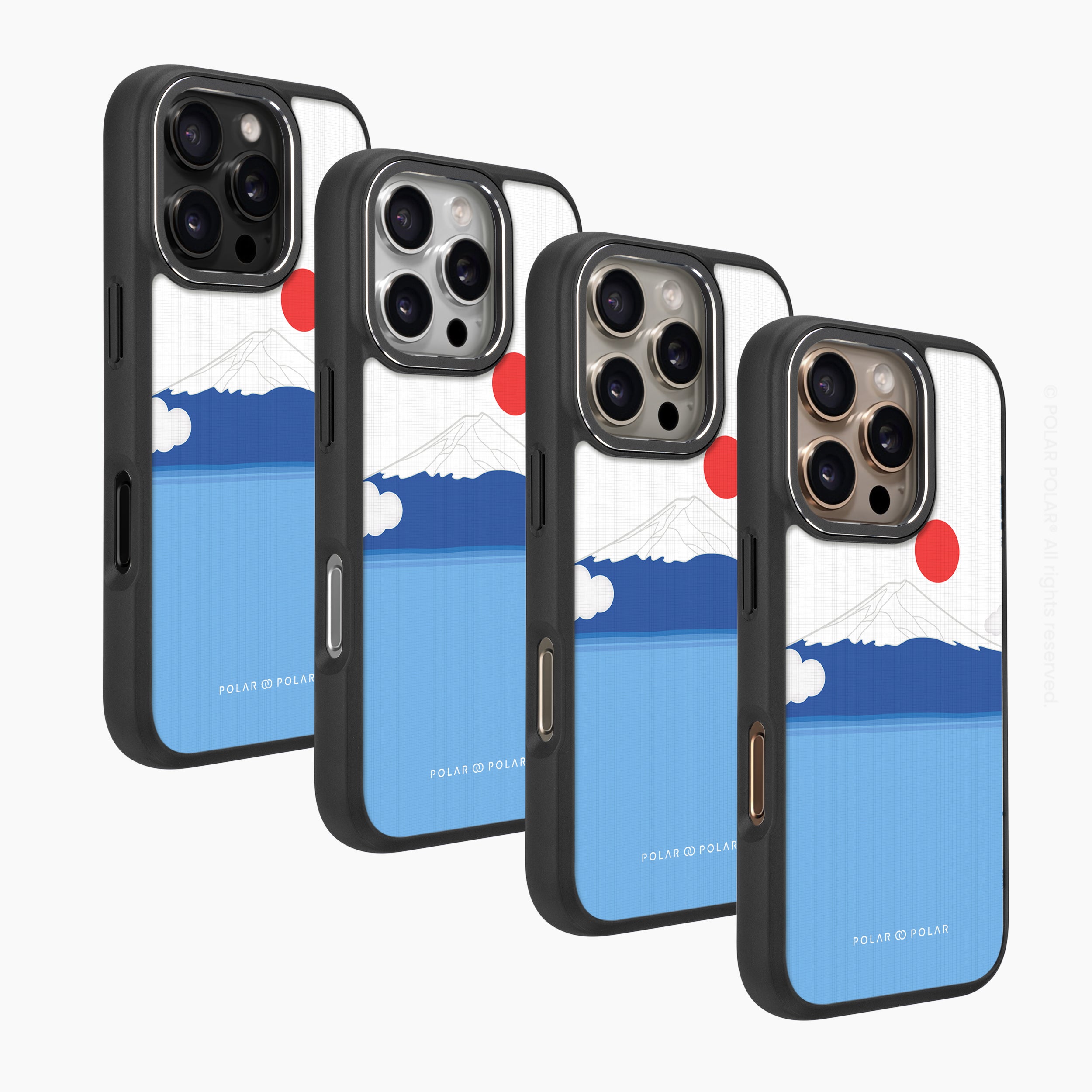 Summer Fujisan - iPhone 16 Pro Frosted Black Bumper MagSafe Case