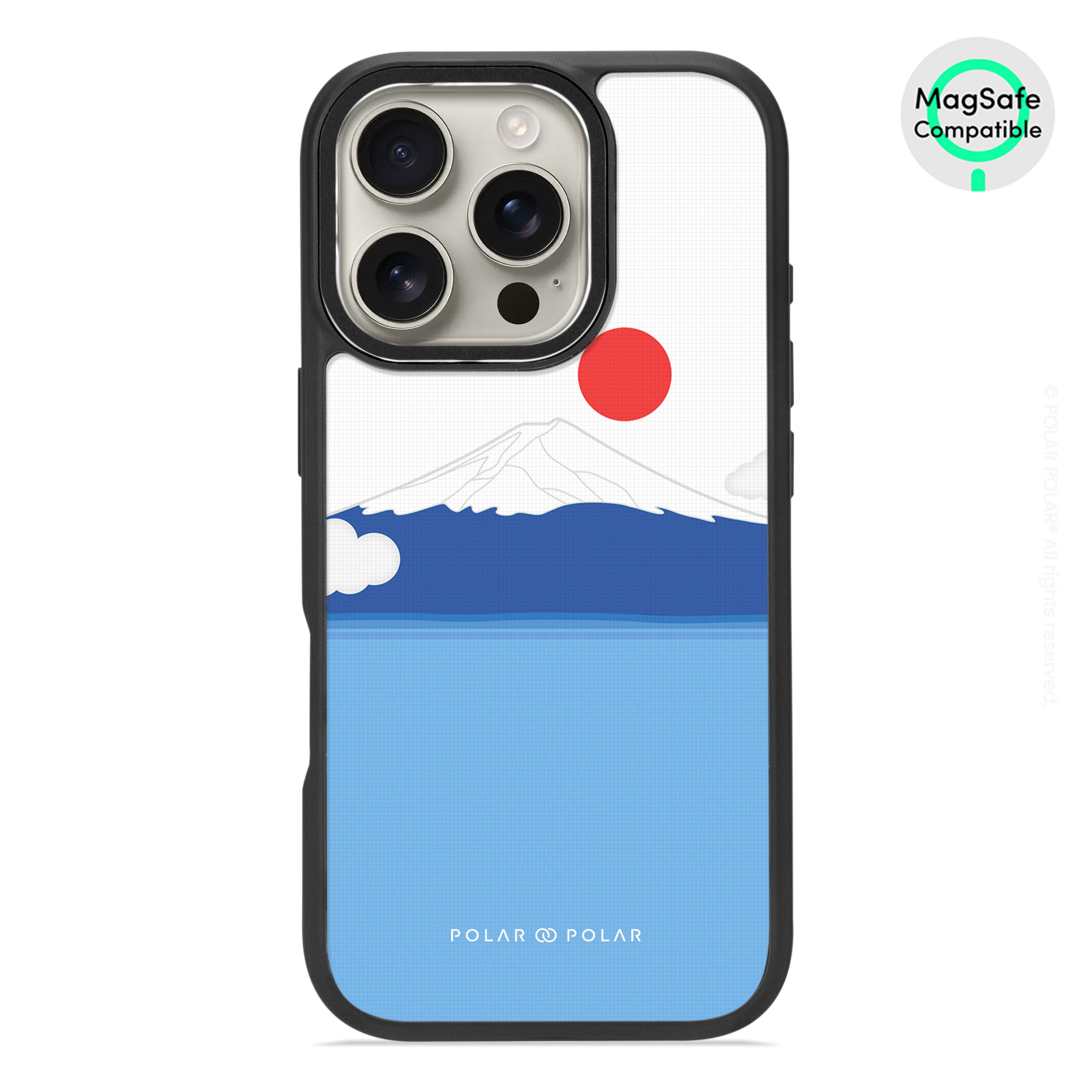 Summer Fujisan - iPhone 16 Pro Frosted Black Bumper MagSafe Case