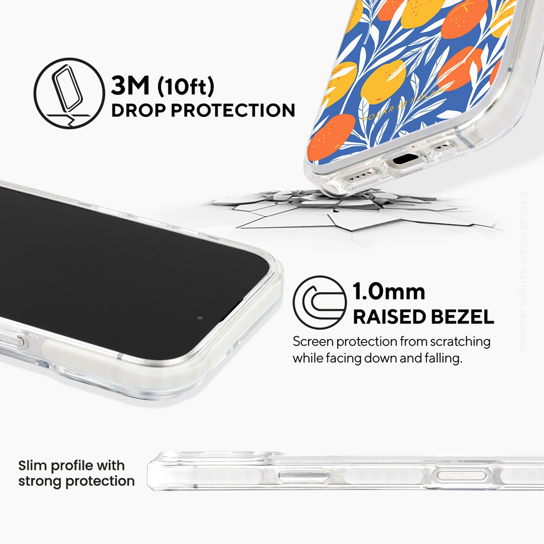 Summer Tangerine - iPhone 16 Pro Clear Bumper MagSafe Case