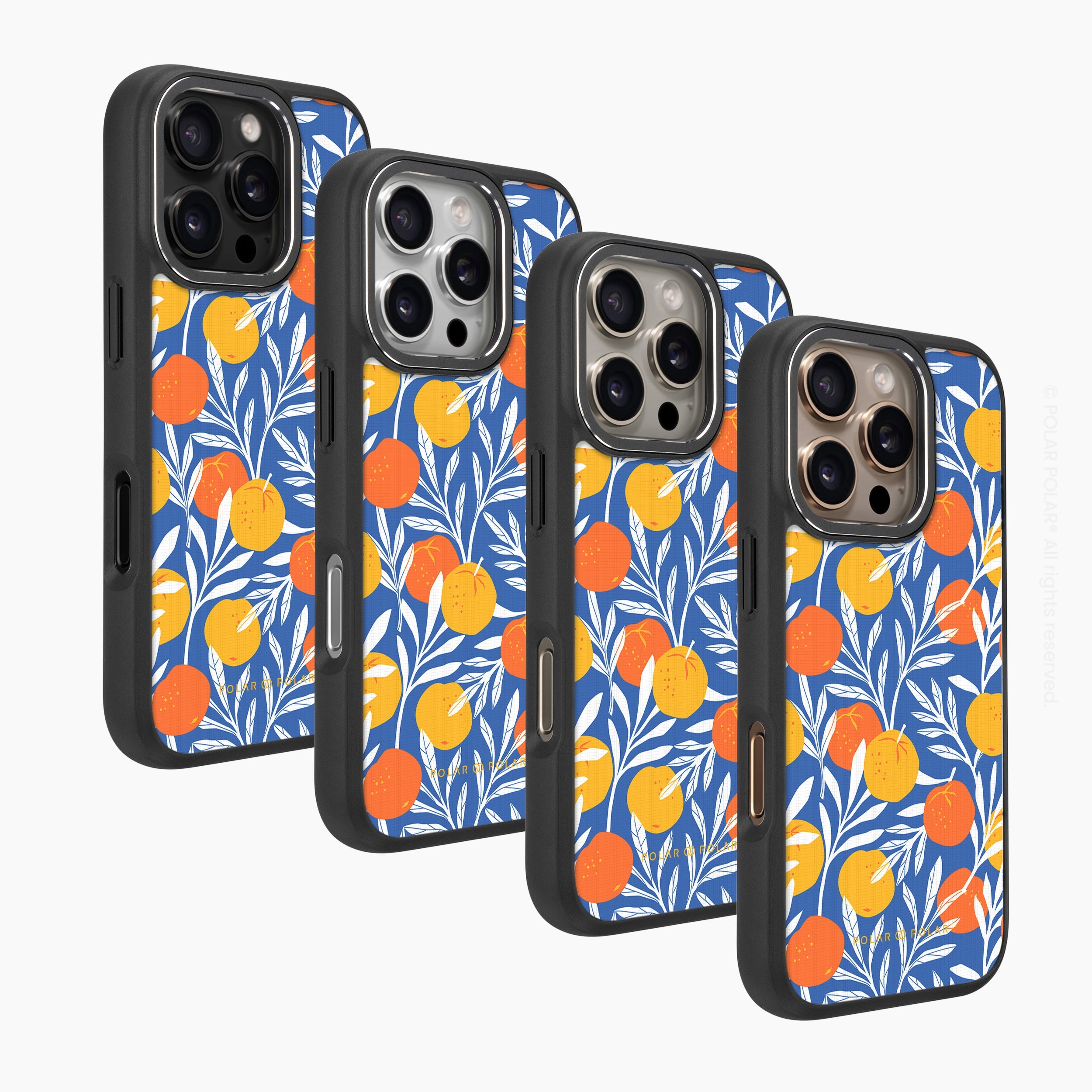 Summer Tangerine - iPhone 16 Pro Max Frosted Black Bumper MagSafe Case