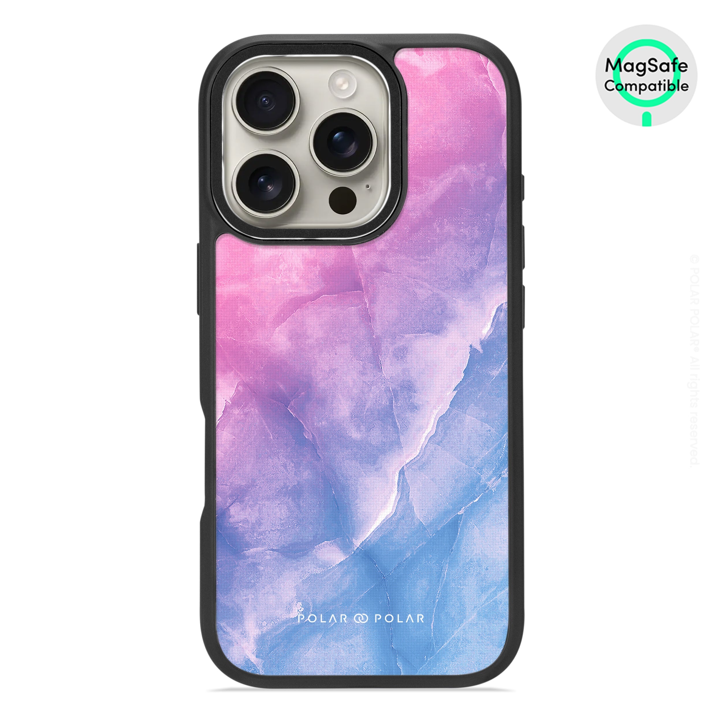Sweet Rainbow - iPhone 16 Pro Frosted Black Bumper MagSafe Case