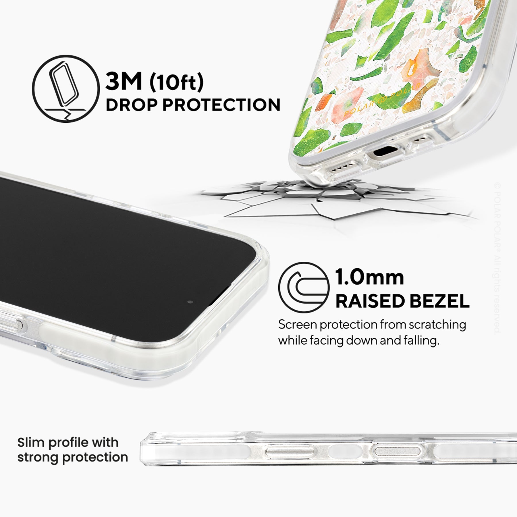 Terrazzo Green - iPhone 16 Clear Bumper MagSafe Case