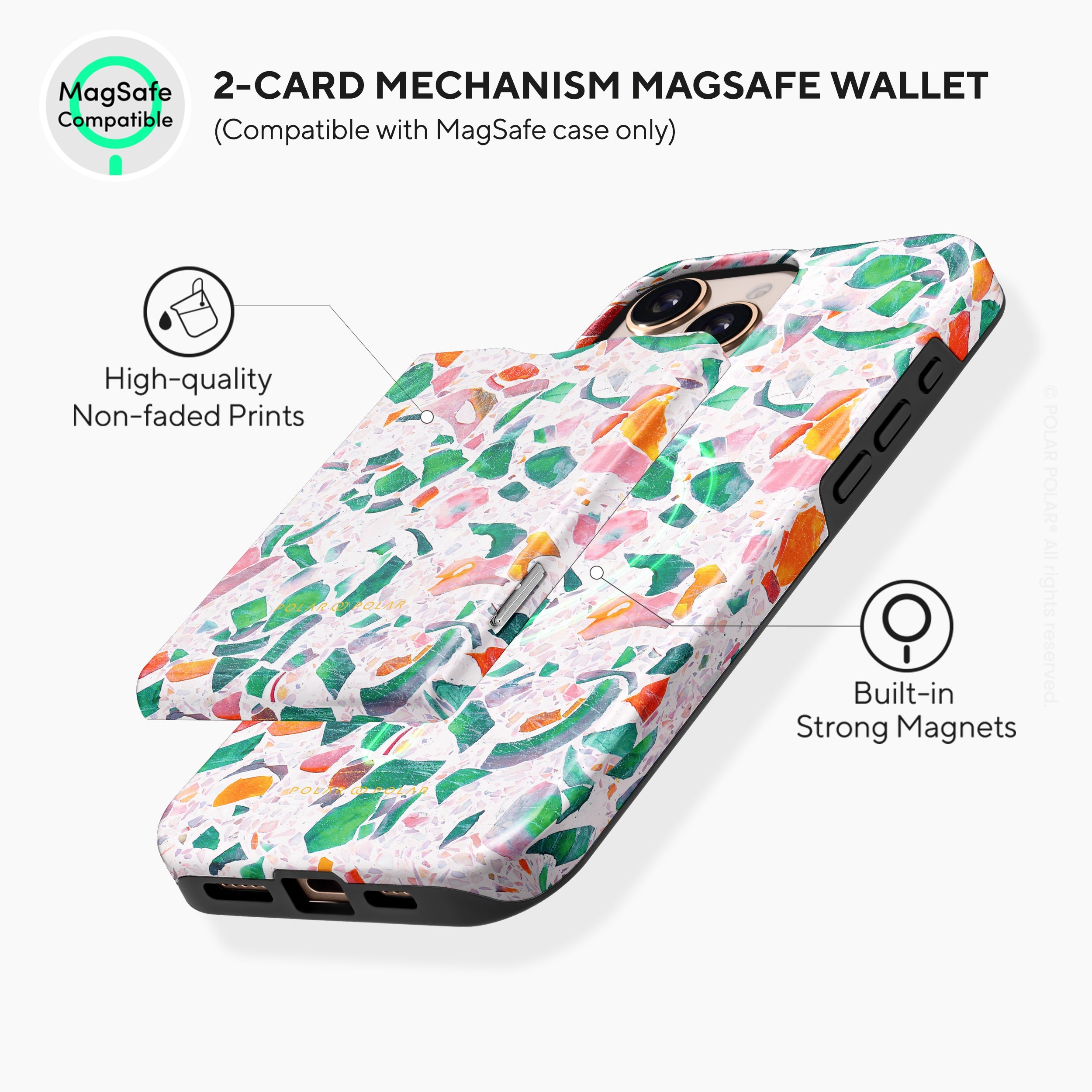 Terrazzo Lake Blue MagSafe Wallet