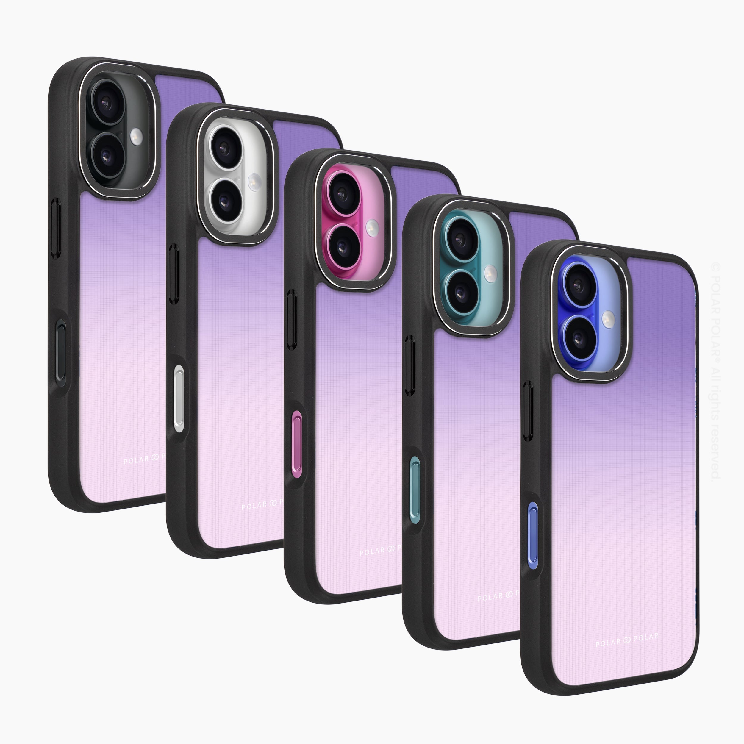 Violet Blue Pastel - iPhone 16 Frosted Black Bumper MagSafe Case