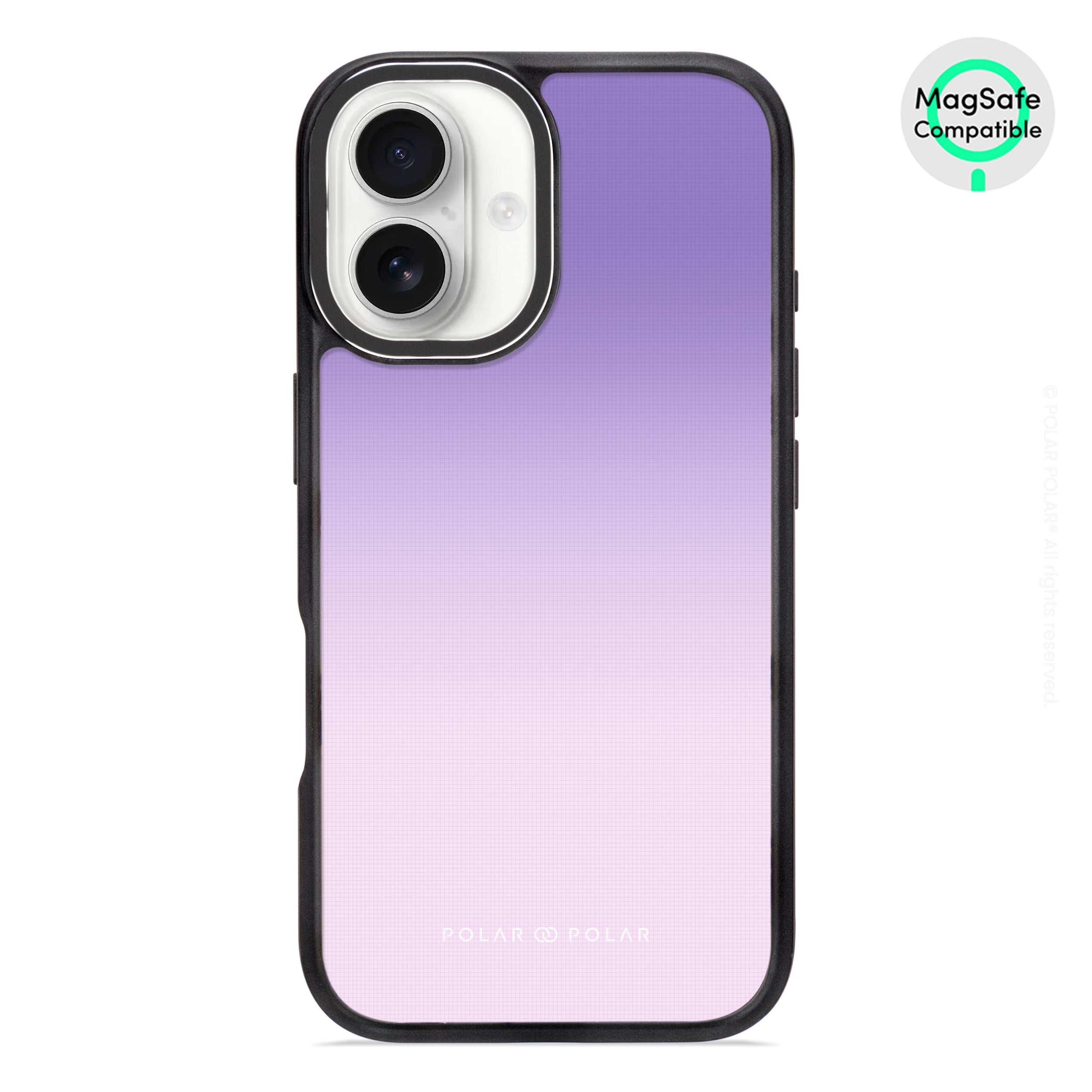 Violet Blue Pastel - iPhone 16 Frosted Black Bumper MagSafe Case
