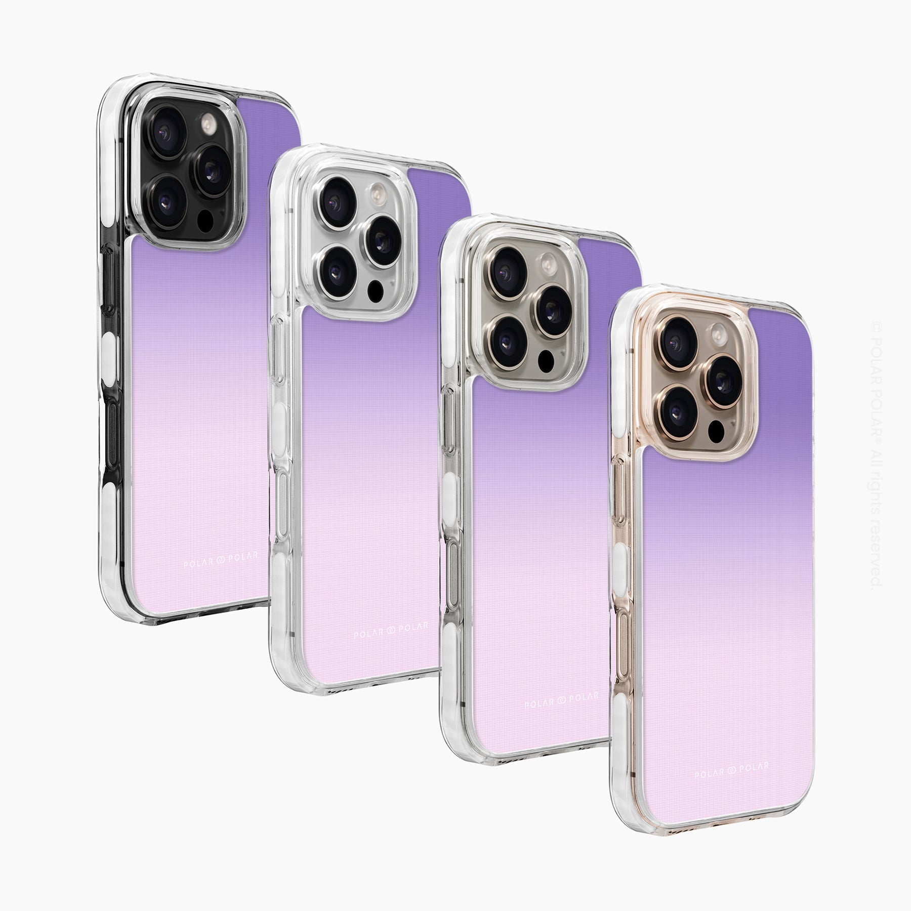 紫藍色粉彩 - iPhone 16 Pro Max 透明邊防摔 MagSafe 手機殼