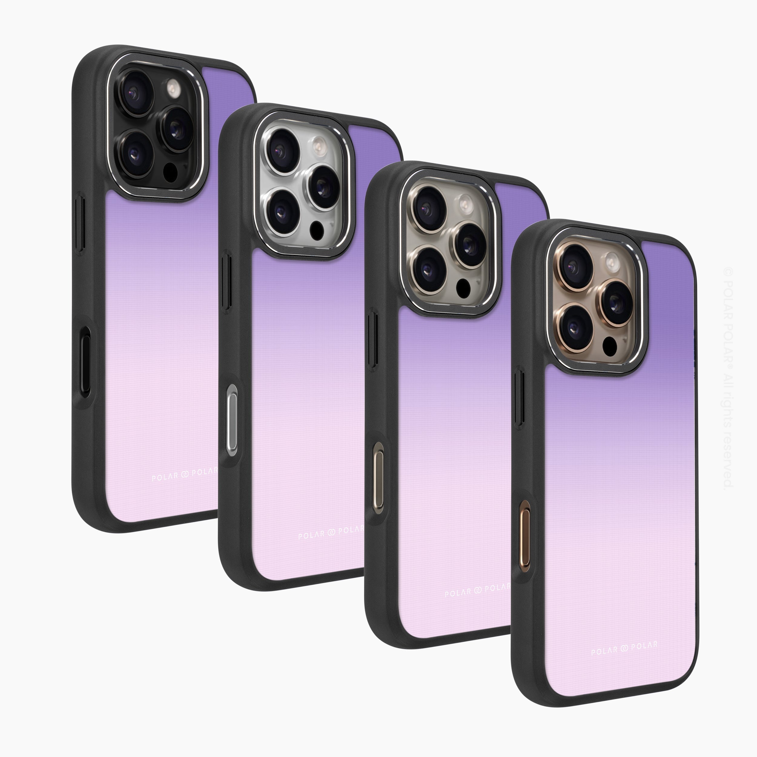 Violet Blue Pastel - iPhone 16 Pro Frosted Black Bumper MagSafe Case
