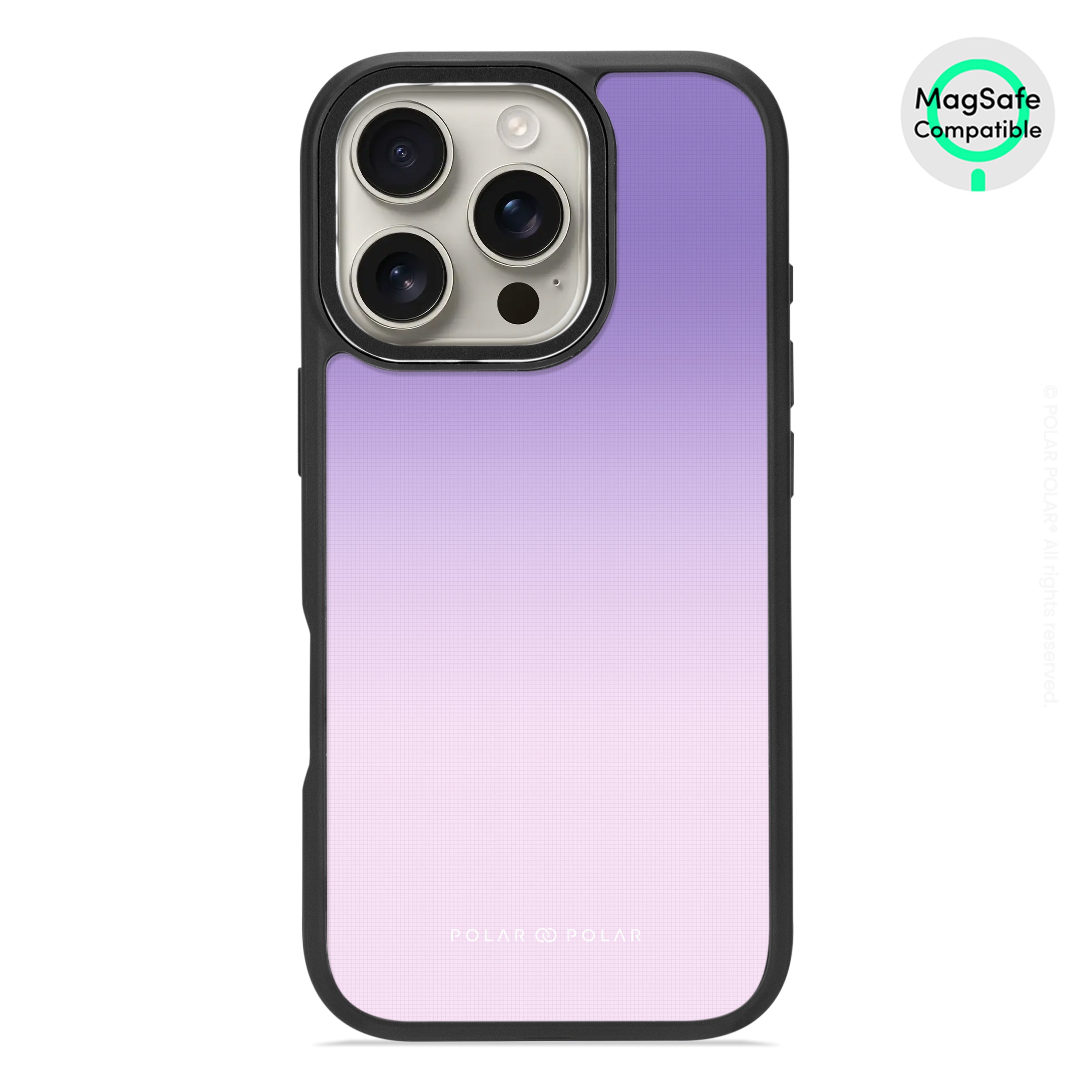 Violet Blue Pastel - iPhone 16 Pro Frosted Black Bumper MagSafe Case