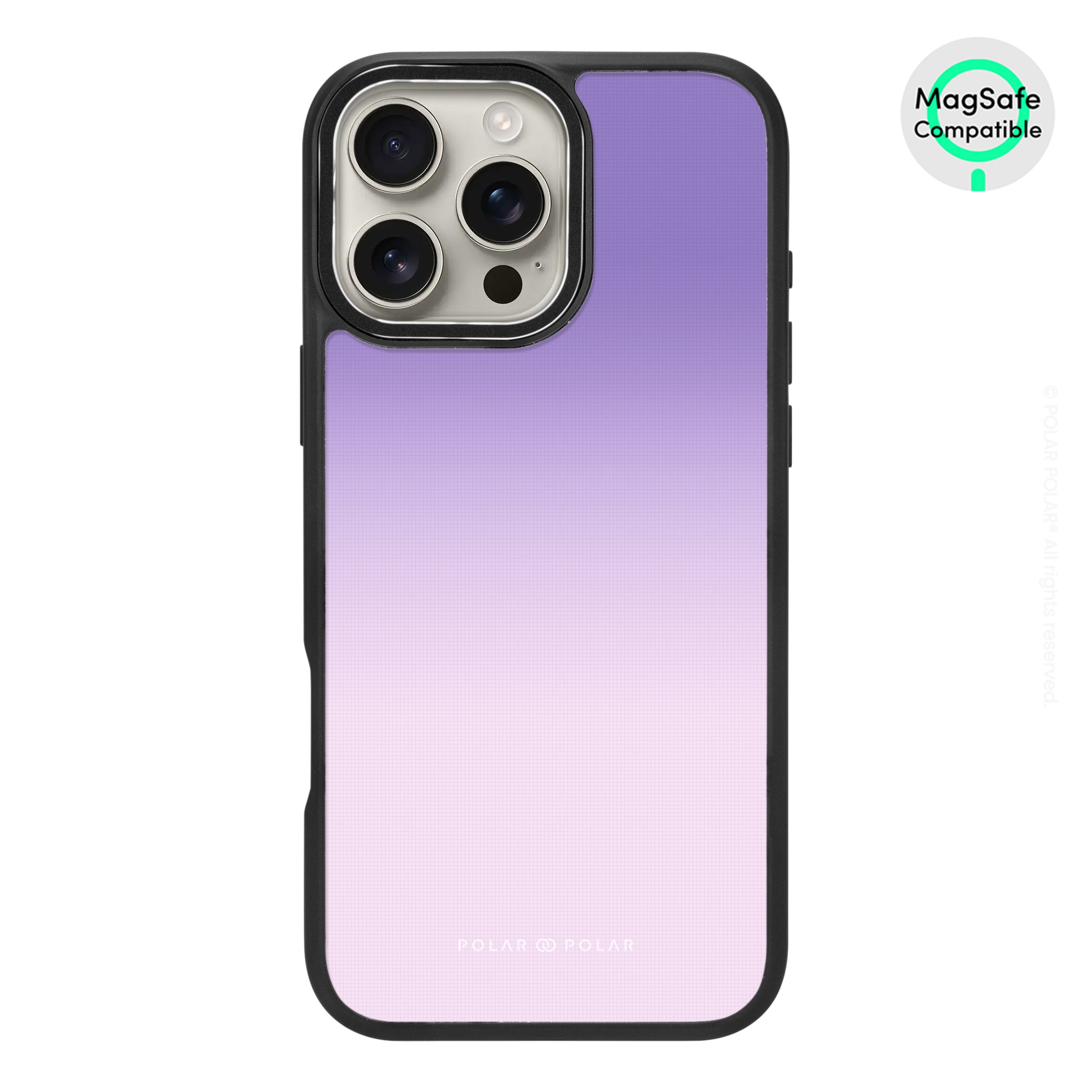 Violet Blue Pastel - iPhone 16 Pro Max Frosted Black Bumper MagSafe Case