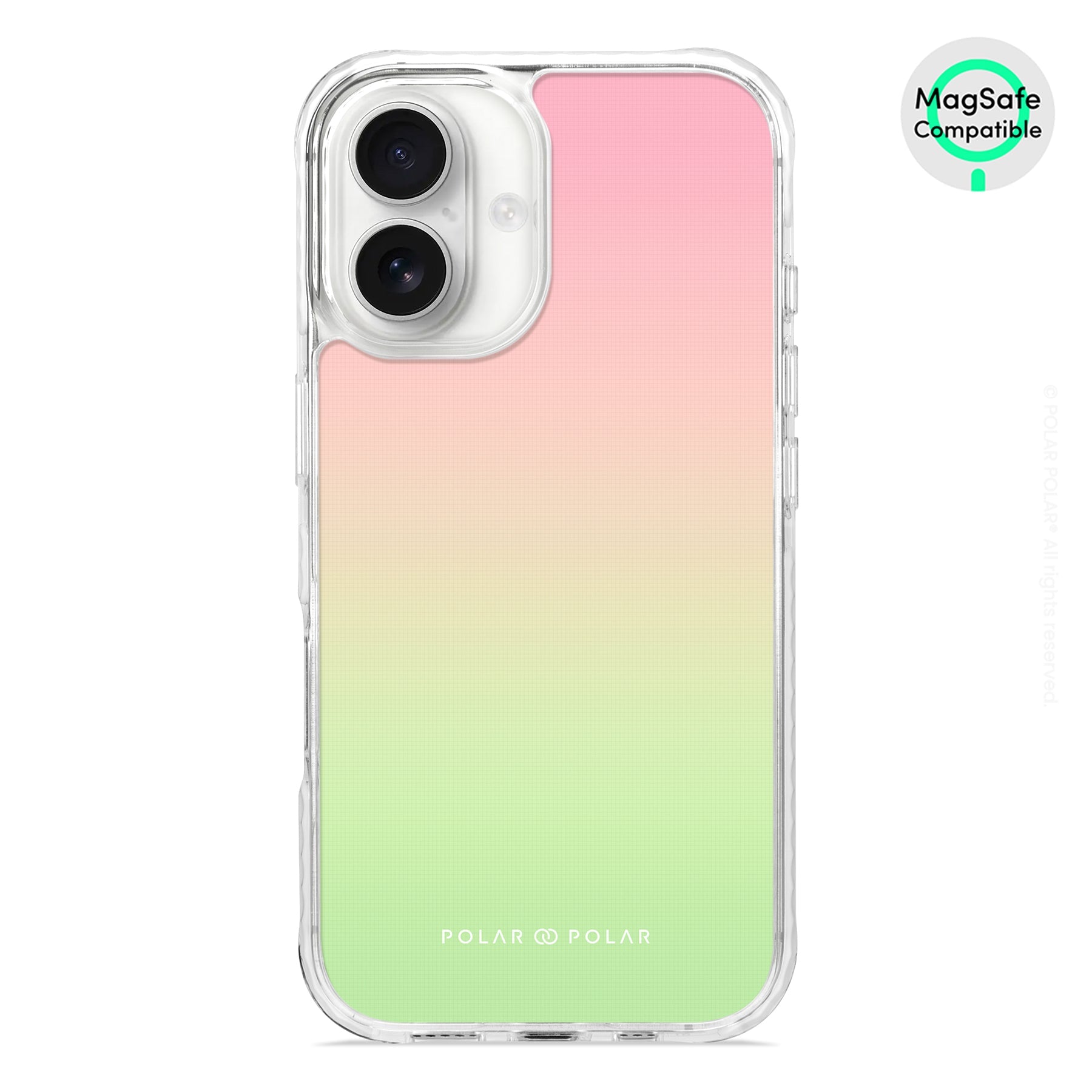 Watermelon Pastel - iPhone 16 Clear Bumper MagSafe Case
