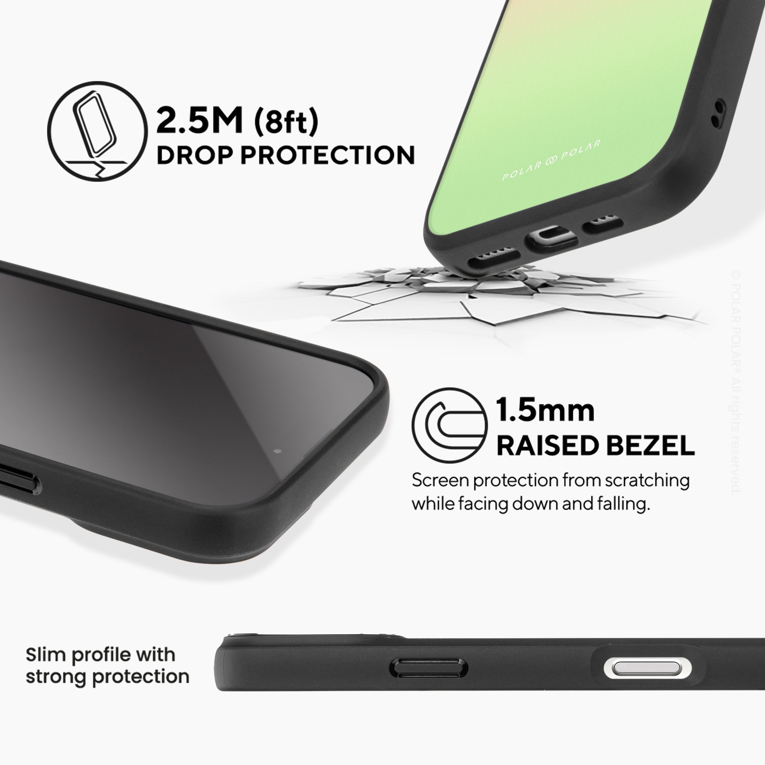 西瓜冰粉彩 - iPhone 16 Plus 黑磨砂防摔 MagSafe 手機殼